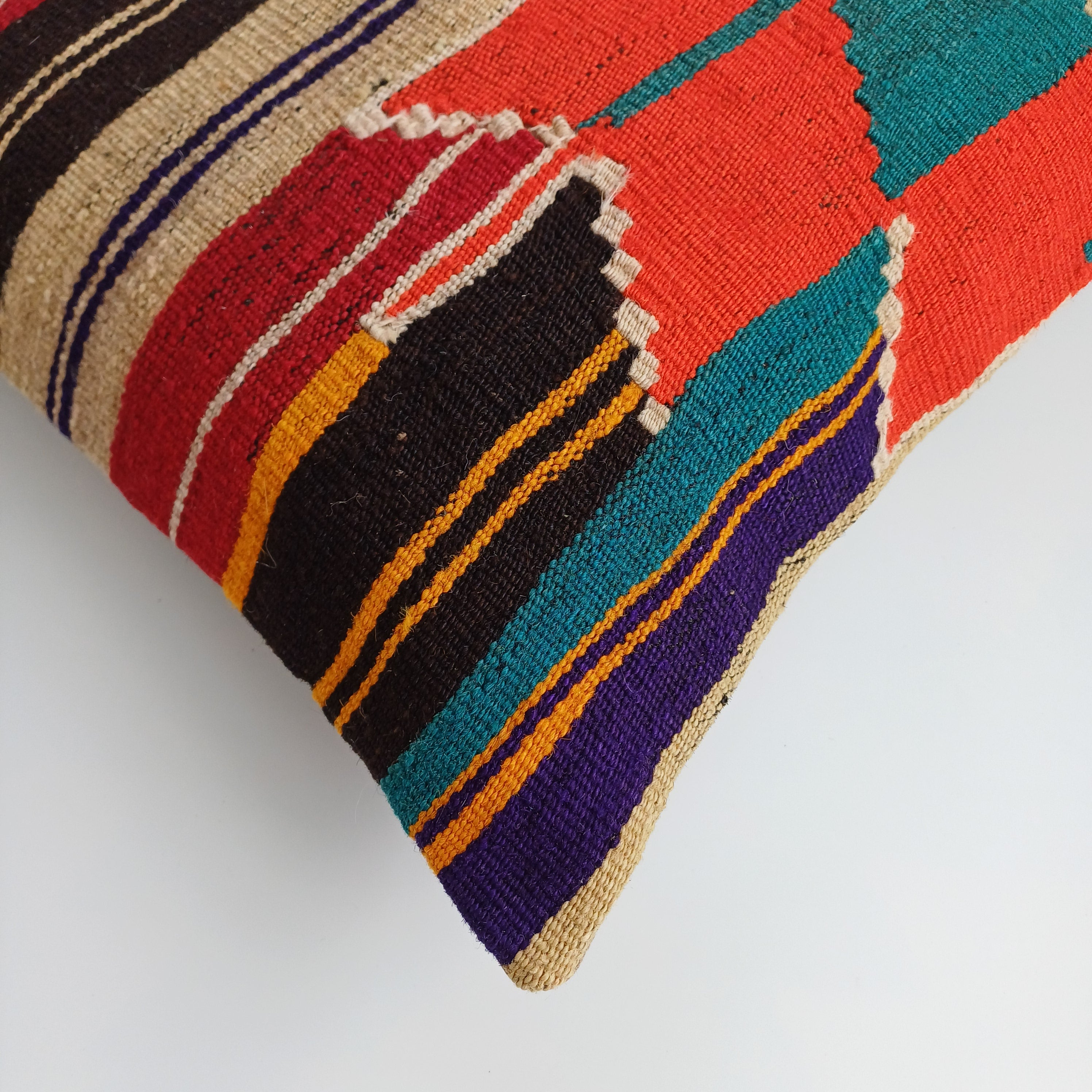 Vintage Turkish Rug Cushion Cover 18''x18'' / 45x45 CM