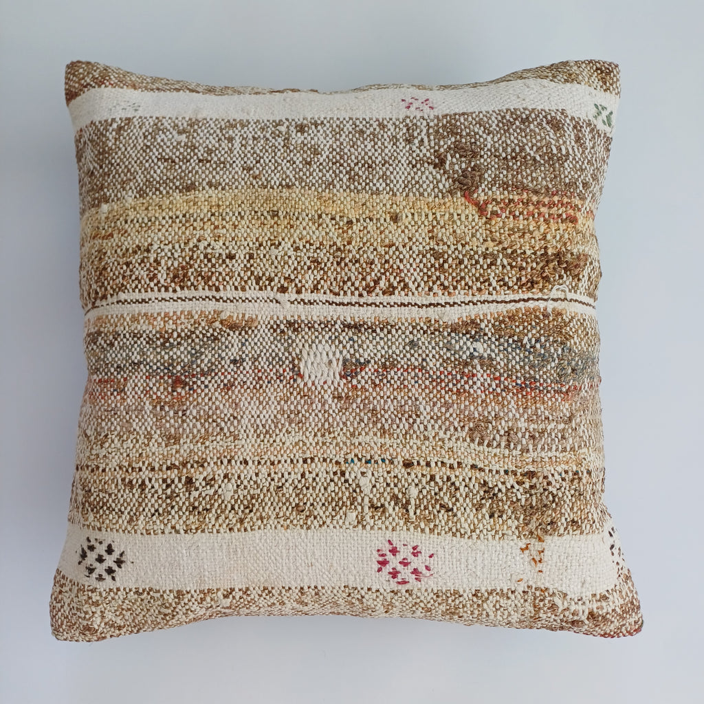 Vintage Turkish Rug Cushion Cover 18''x18'' / 45x45 CM