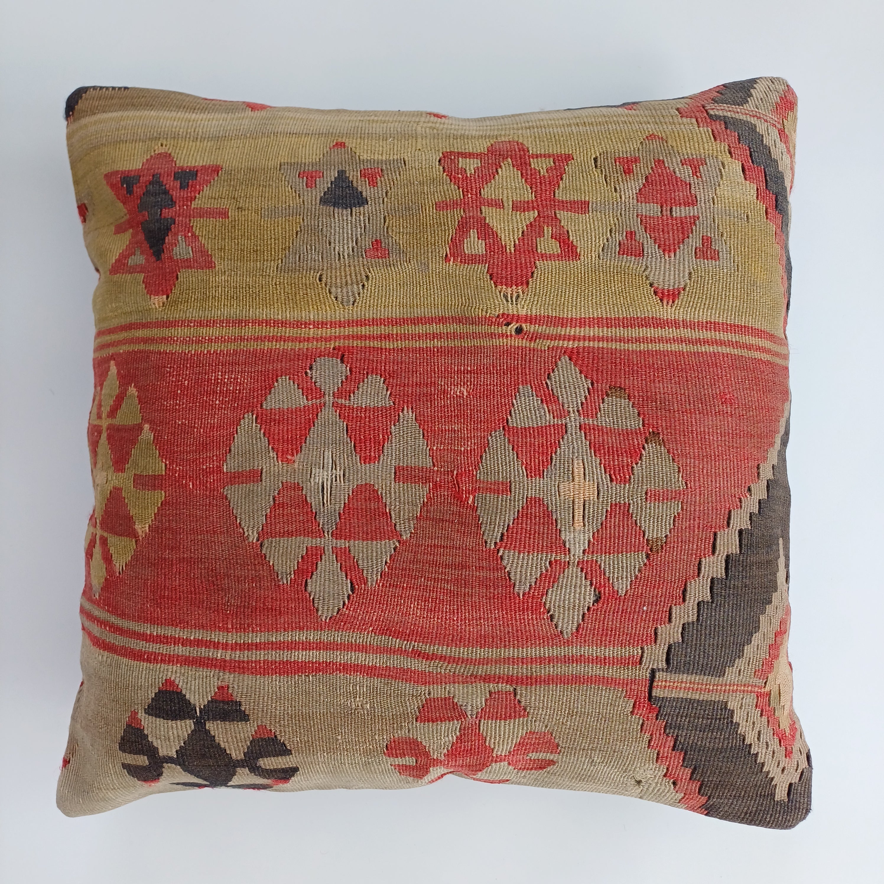 Vintage Turkish Rug Cushion Cover 18''x18'' / 45x45 CM