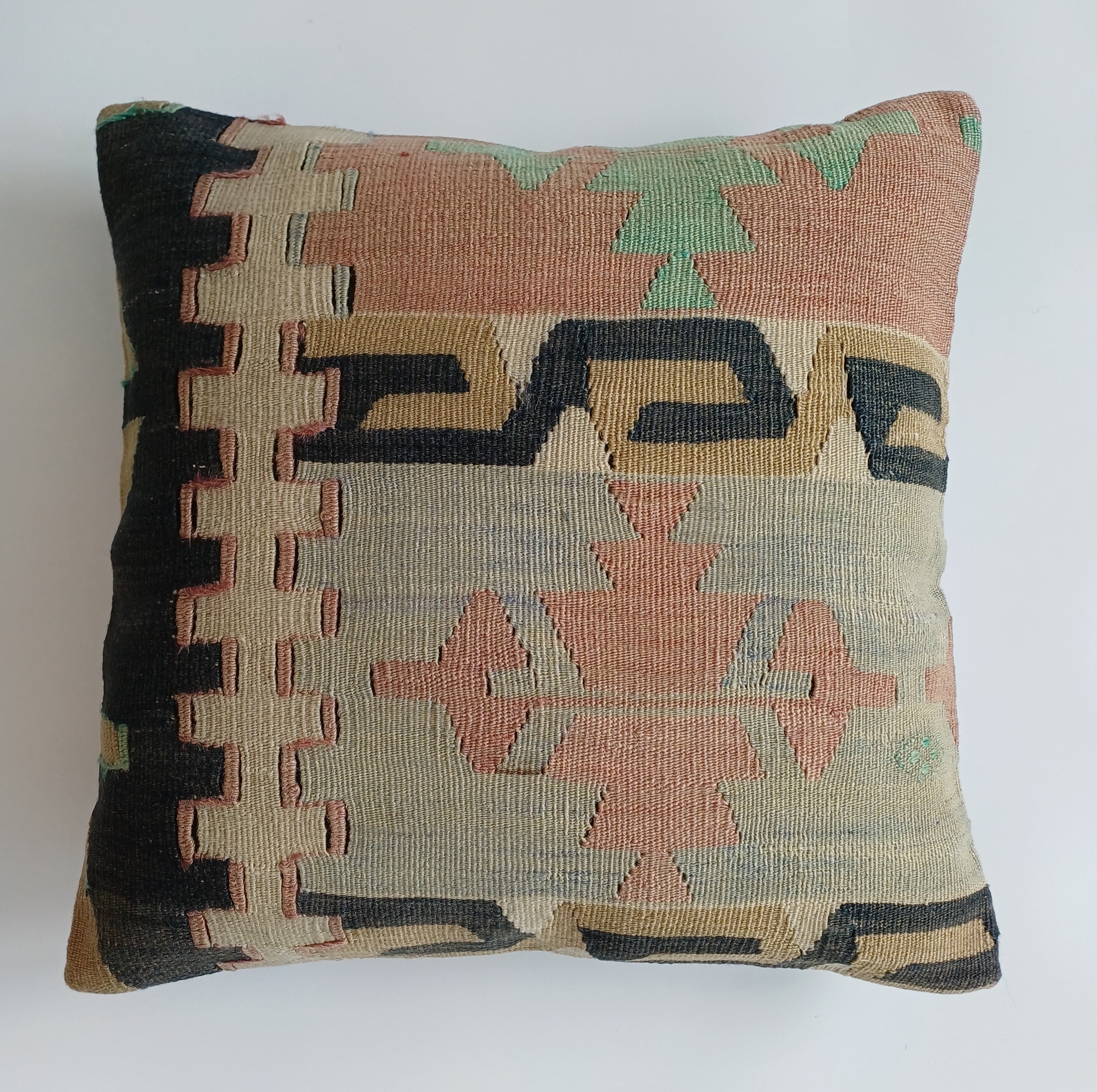 Vintage Turkish Rug Cushion Cover 18''x18'' / 45x45 CM