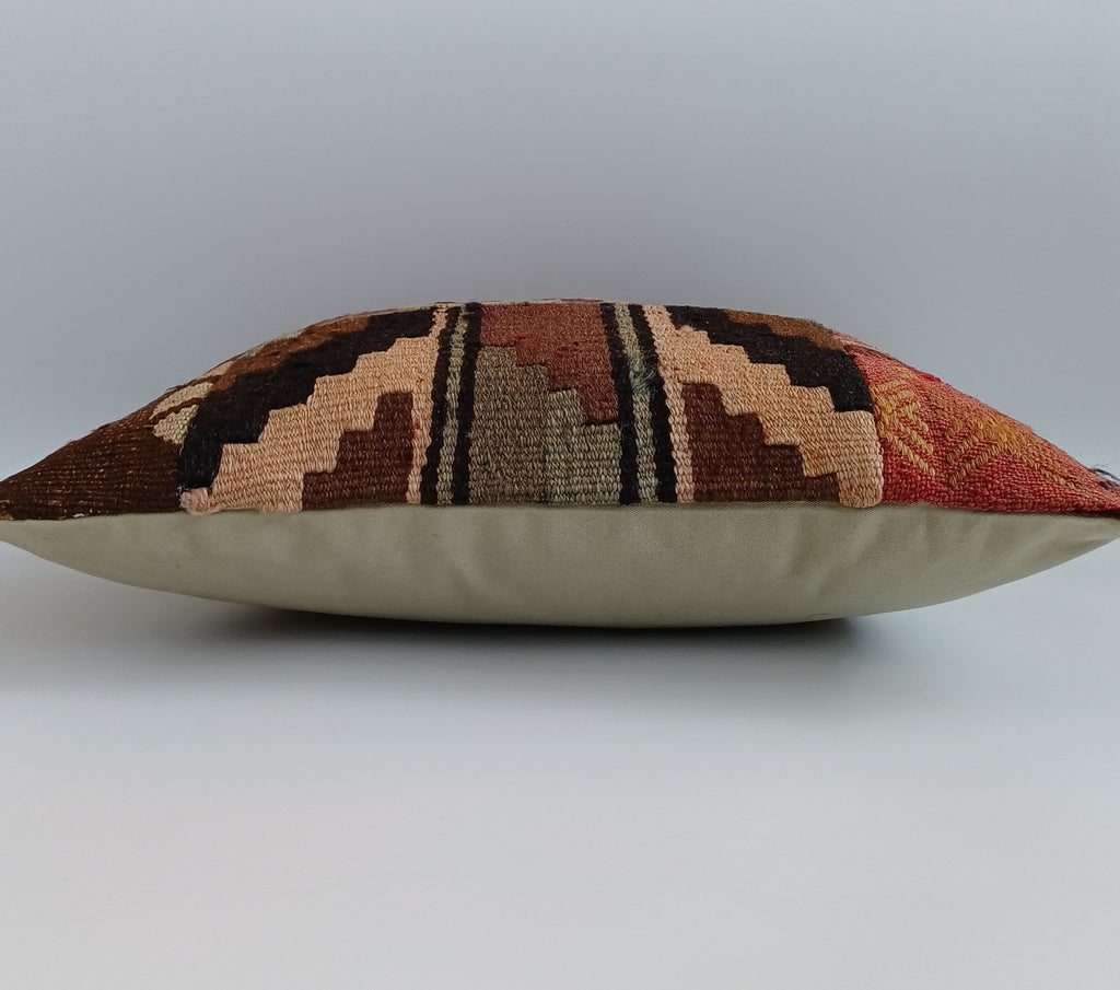 Vintage Turkish Rug Cushion Cover 18''x18'' / 45x45 CM