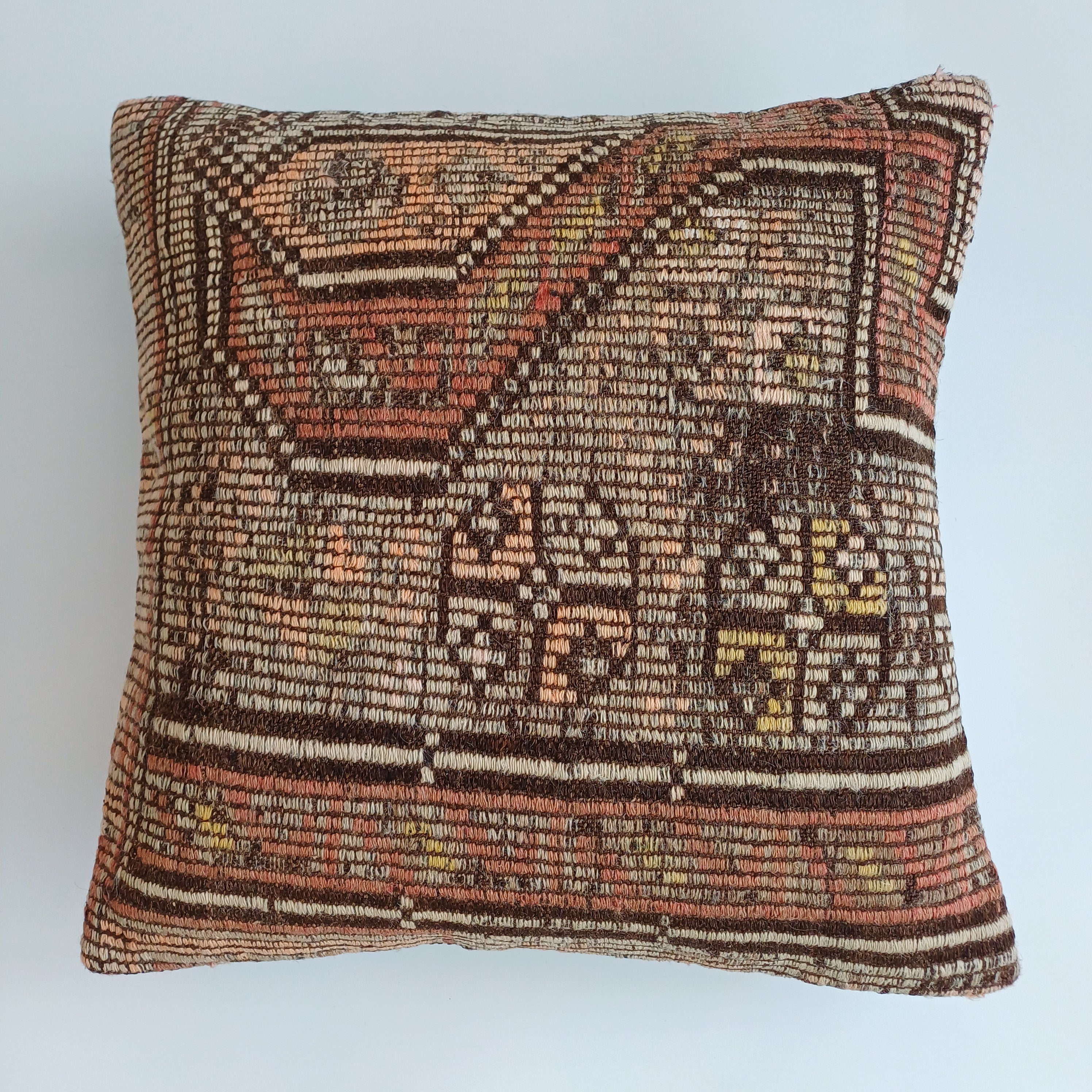 Vintage Turkish Rug Cushion Cover 18''x18'' / 45x45 CM
