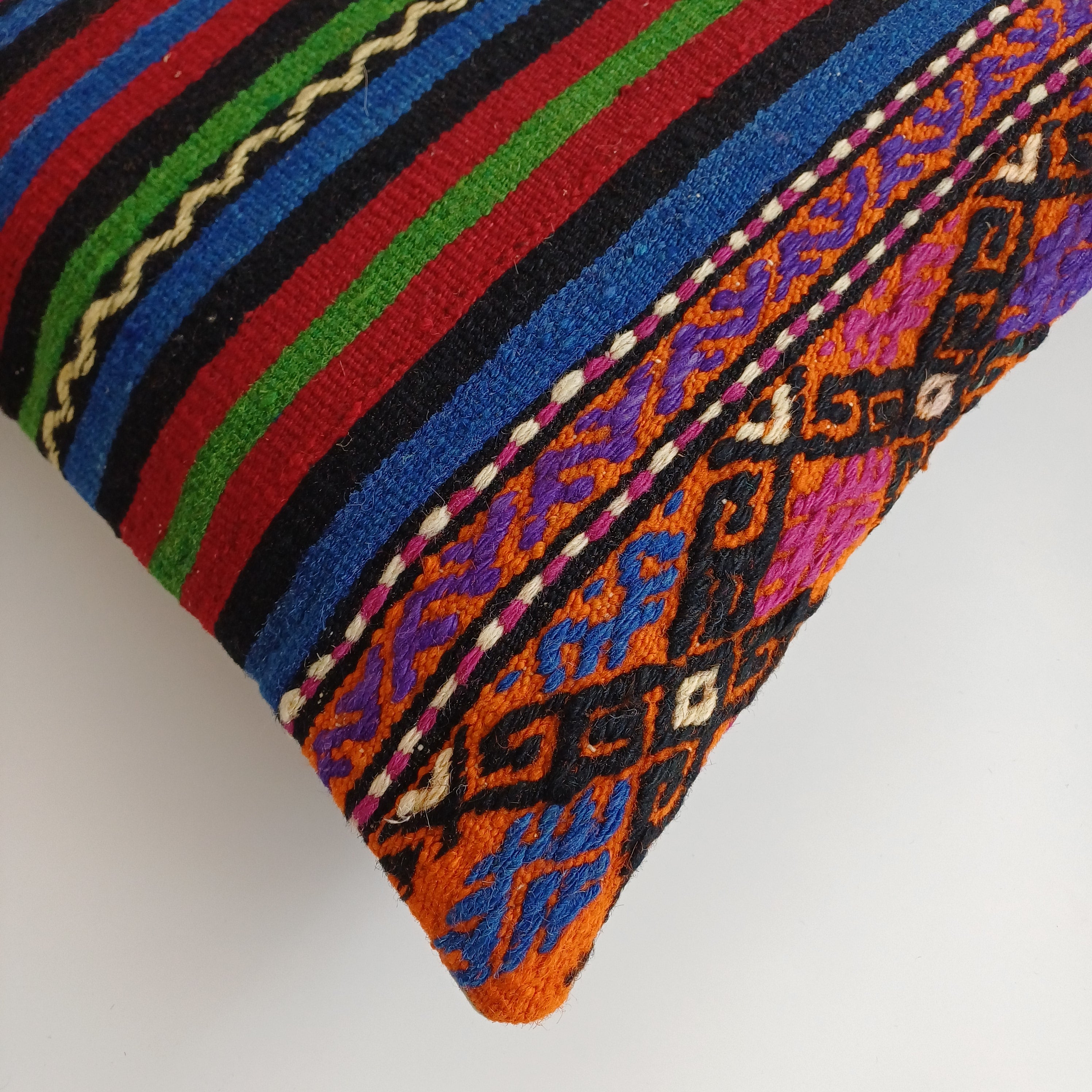 Vintage Turkish Rug Cushion Cover 18''x18'' / 45x45 CM