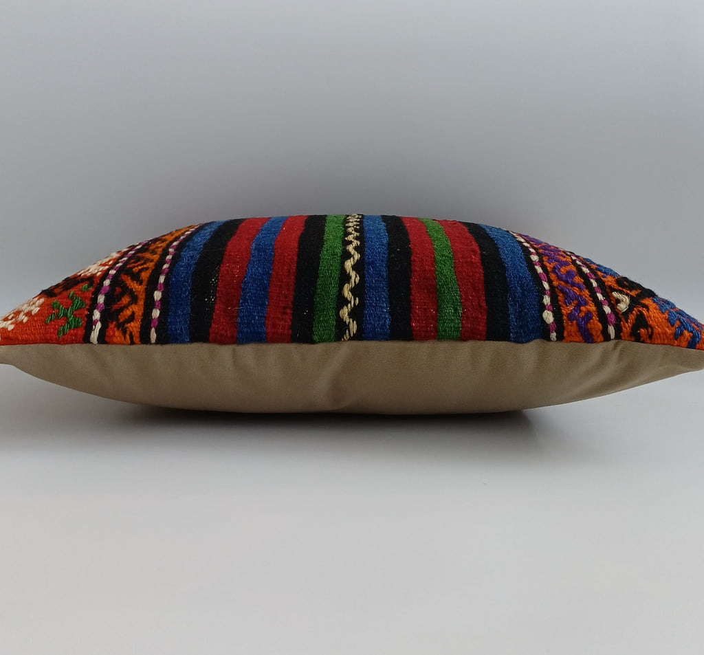 Vintage Turkish Rug Cushion Cover 18''x18'' / 45x45 CM