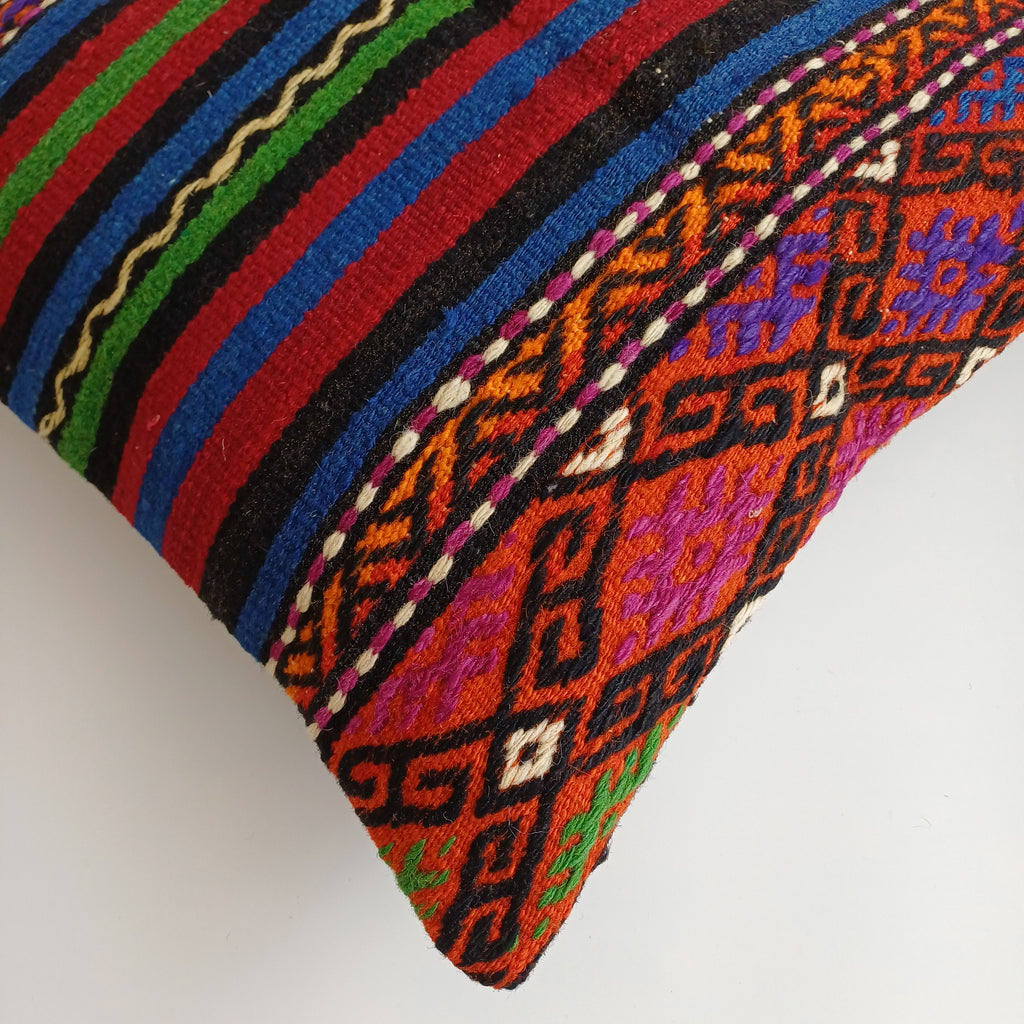 Vintage Turkish Rug Cushion Cover 18''x18'' / 45x45 CM
