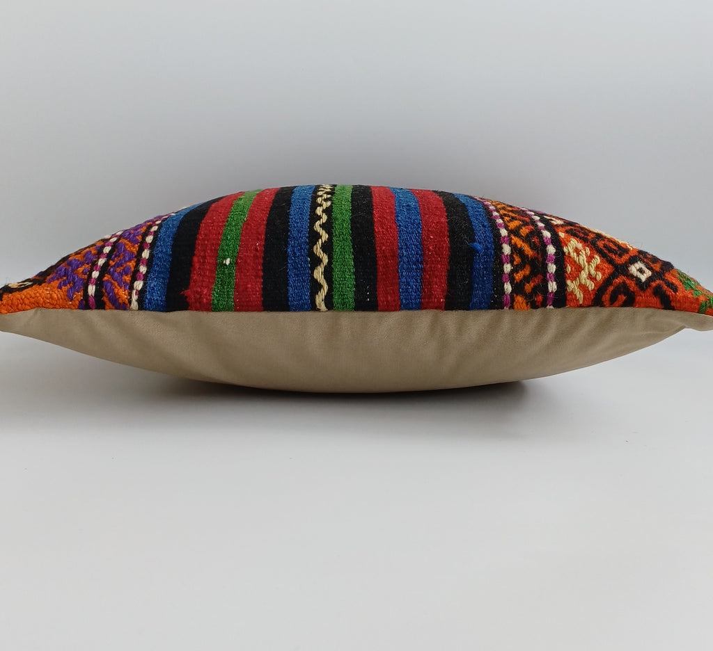 Vintage Turkish Rug Cushion Cover 18''x18'' / 45x45 CM