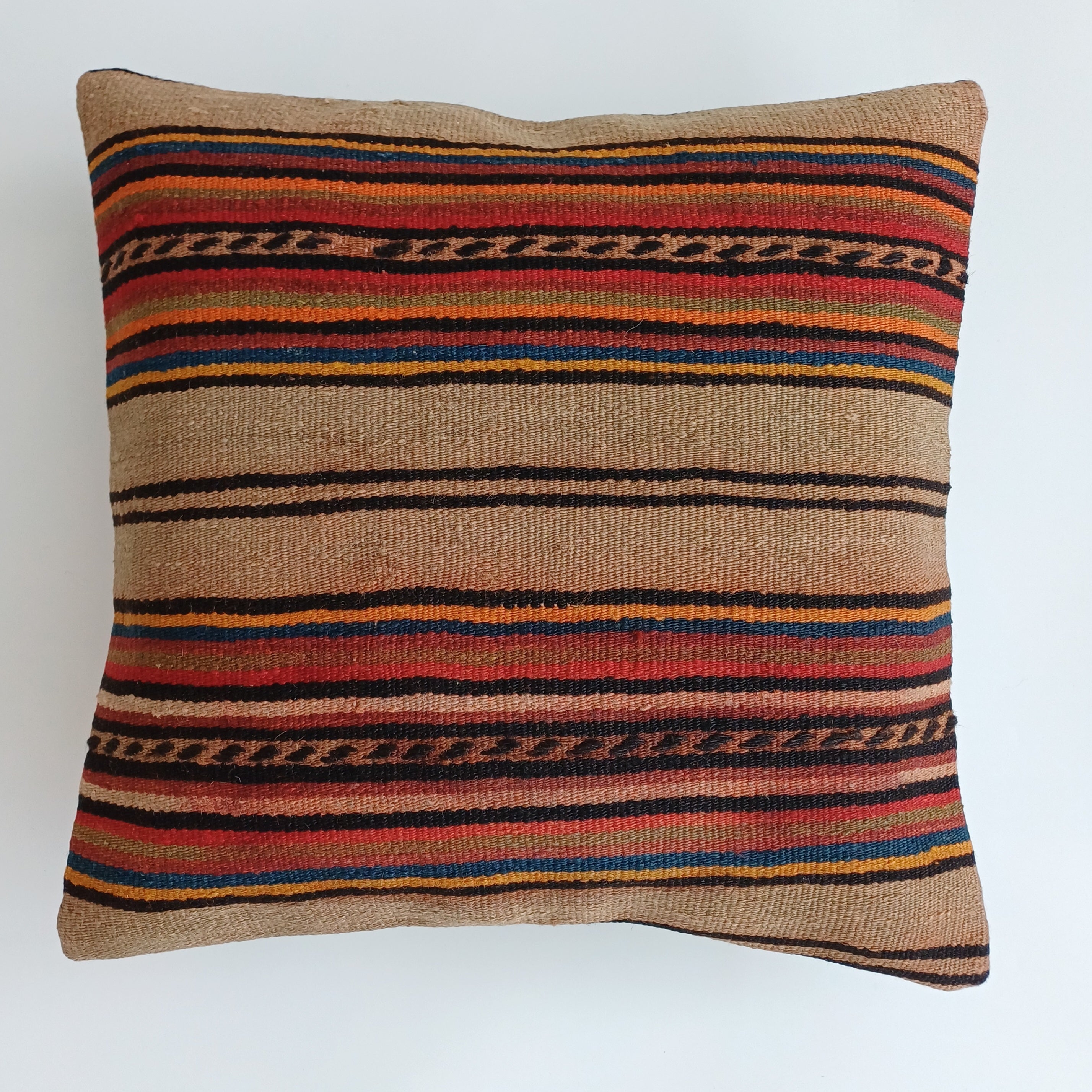 Vintage Turkish Rug Cushion Cover 18''x18'' / 45x45 CM