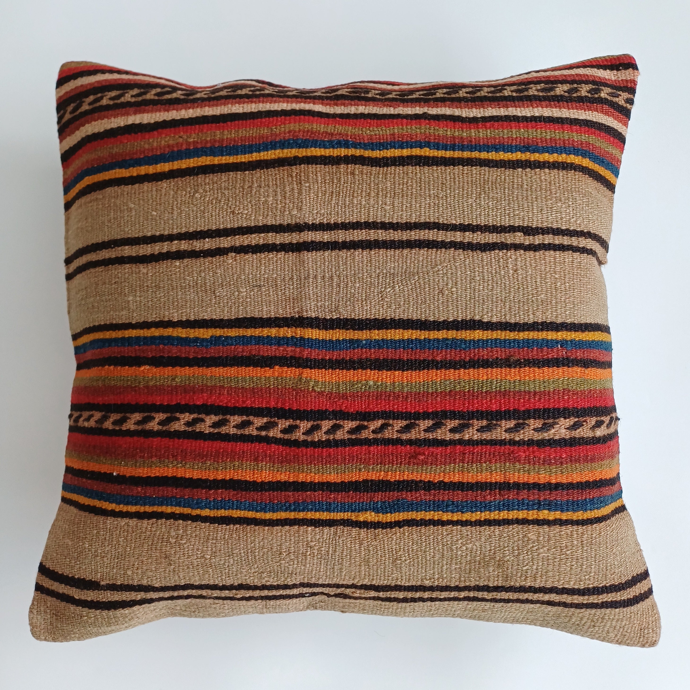 Vintage Turkish Rug Cushion Cover 18''x18'' / 45x45 CM