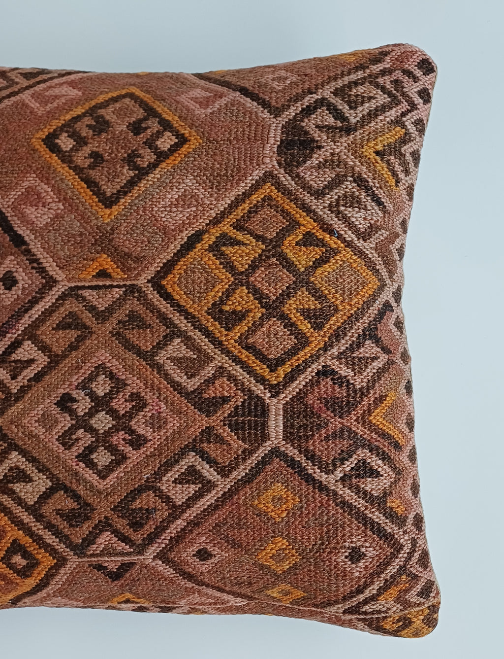 Handmade Multicolour Turkish Rug Cushion Cover 18''x18'' / 45x45 CM