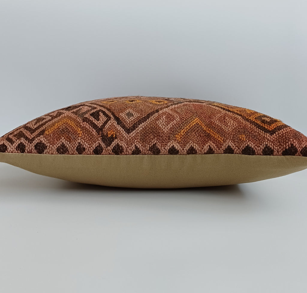 Handmade Multicolour Turkish Rug Cushion Cover 18''x18'' / 45x45 CM