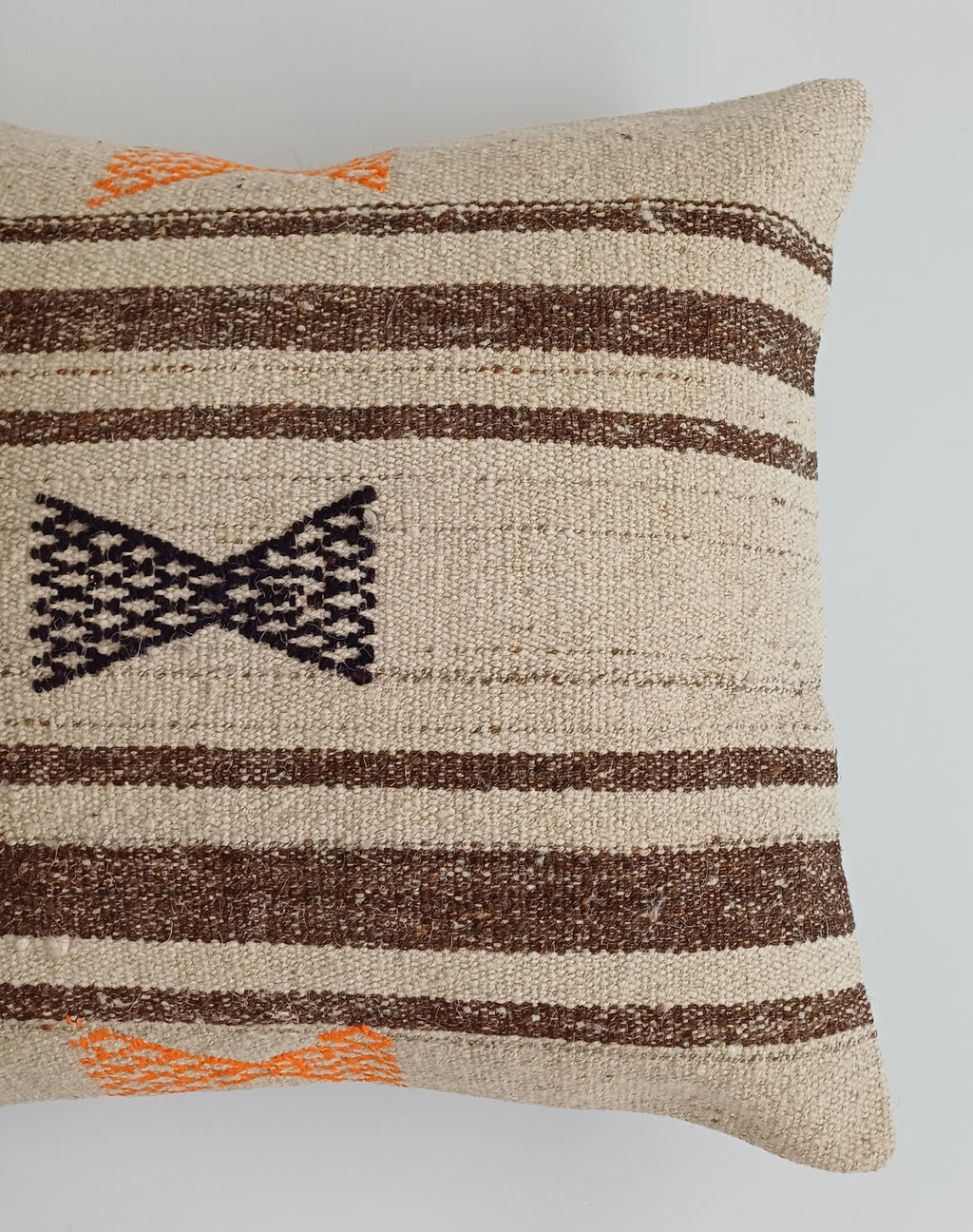 Handmade Textured Grey Turkish Rug Cushion Cover 18''x18'' / 45x45 CM