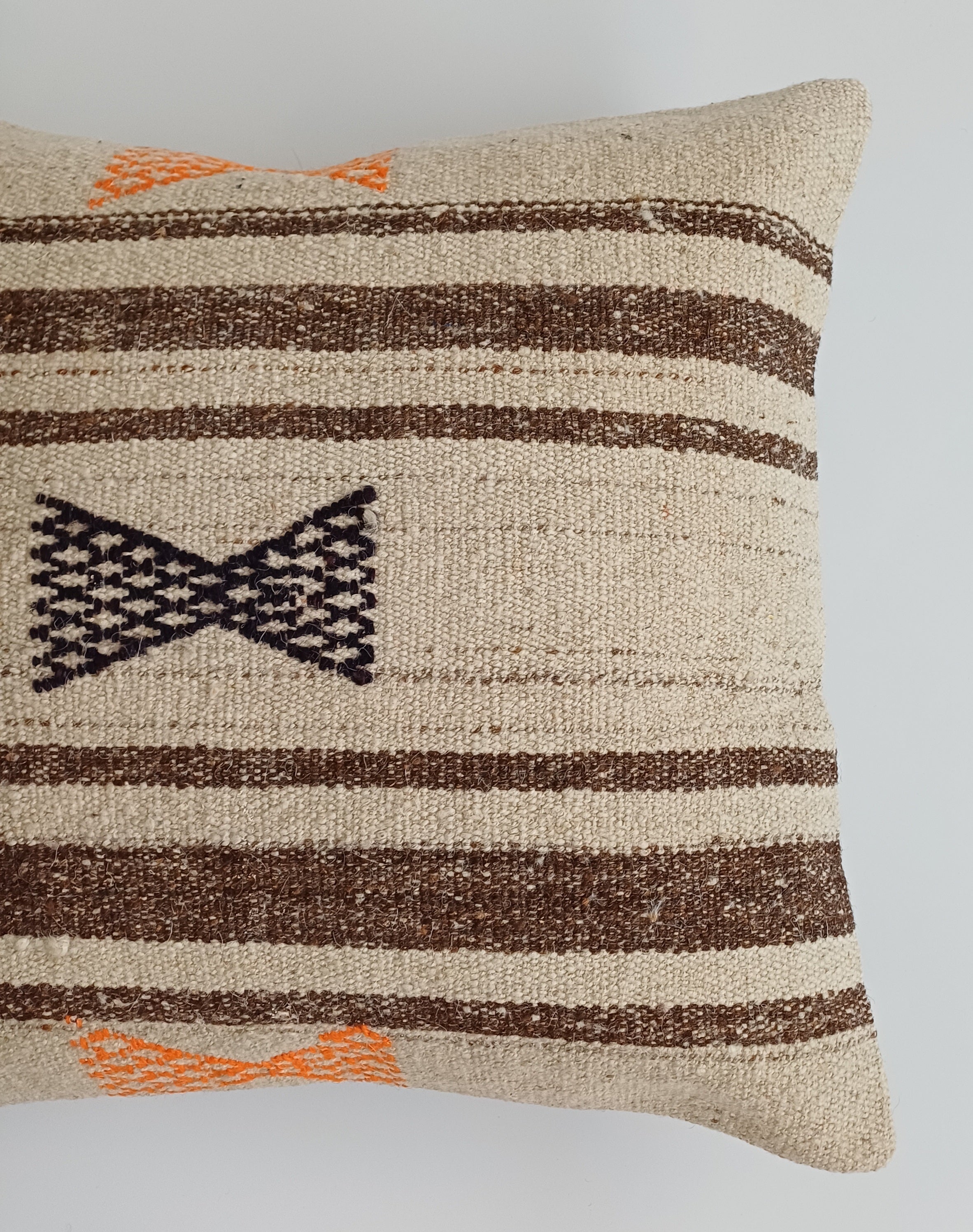 Handmade Textured Grey Turkish Rug Cushion Cover 18''x18'' / 45x45 CM