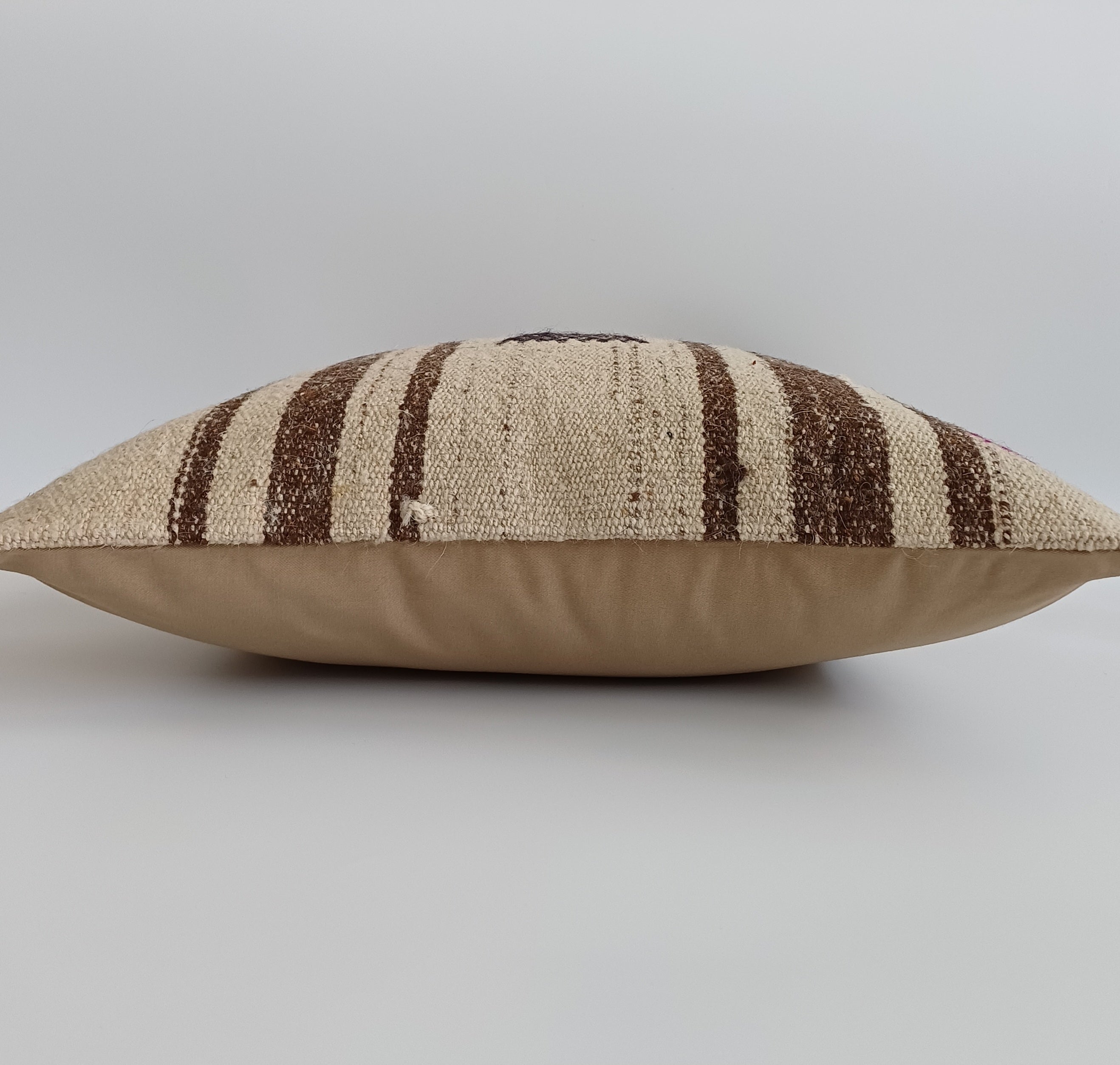 Handmade Textured Grey Turkish Rug Cushion Cover 18''x18'' / 45x45 CM