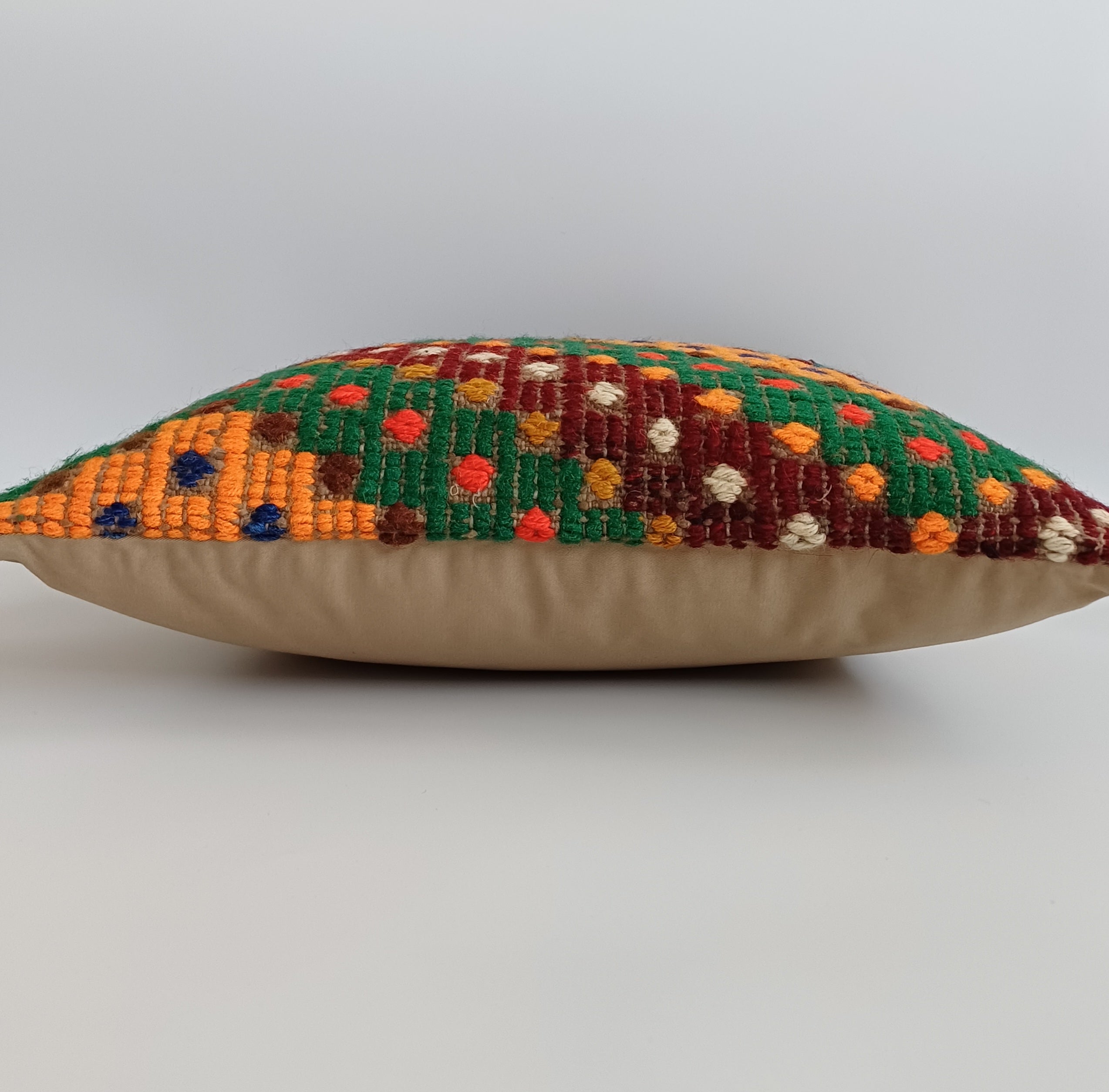 Handmade Multicolour Turkish Rug Cushion Cover 18''x18'' / 45x45 CM