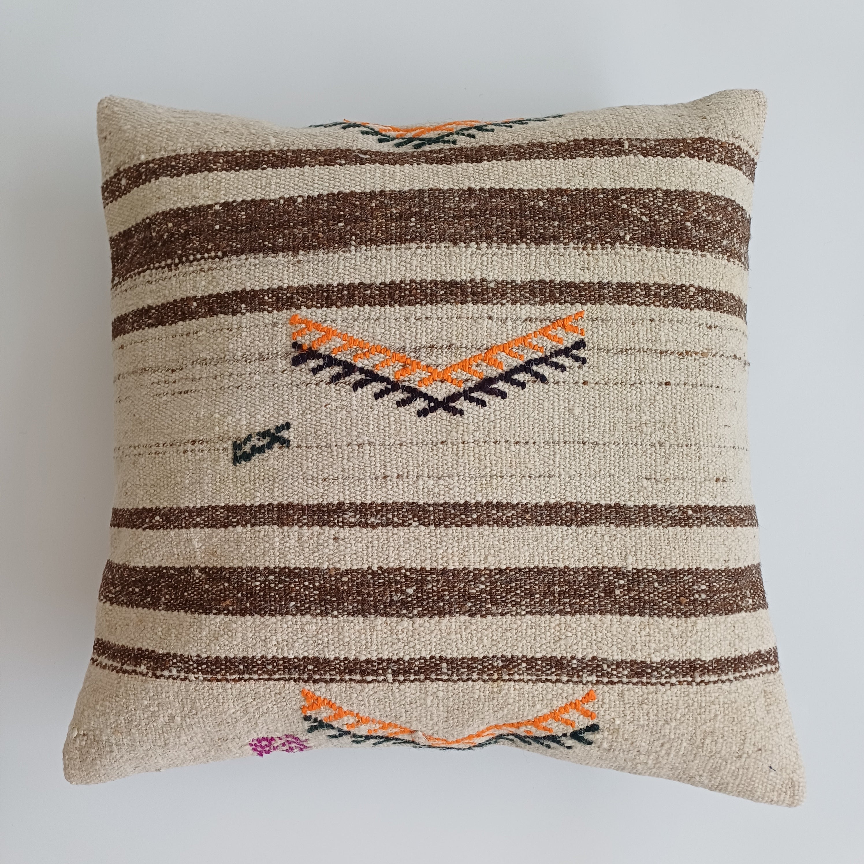 Handmade Turkish Rug Cushion Cover 18''x18'' / 45x45 CM