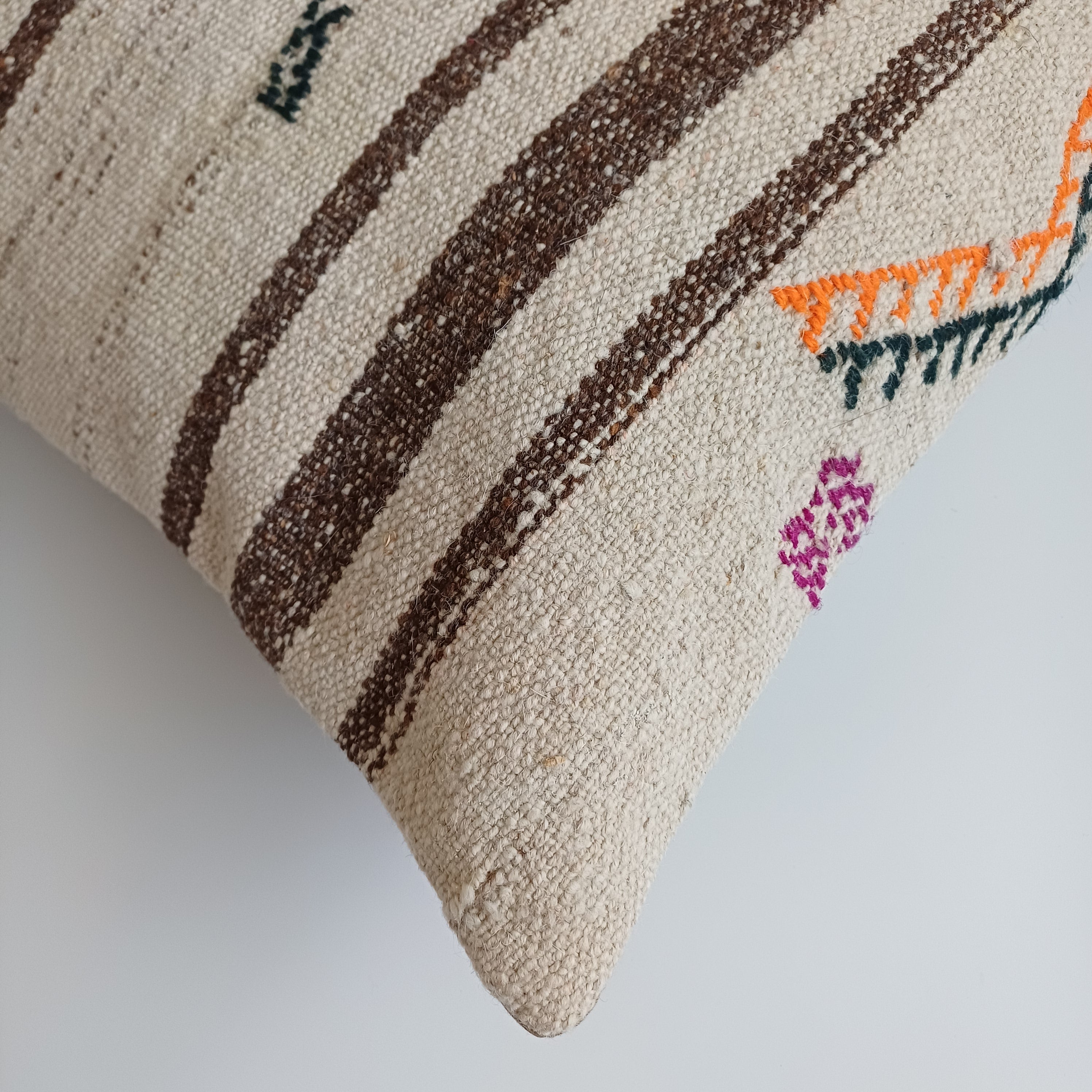 Handmade Turkish Rug Cushion Cover 18''x18'' / 45x45 CM