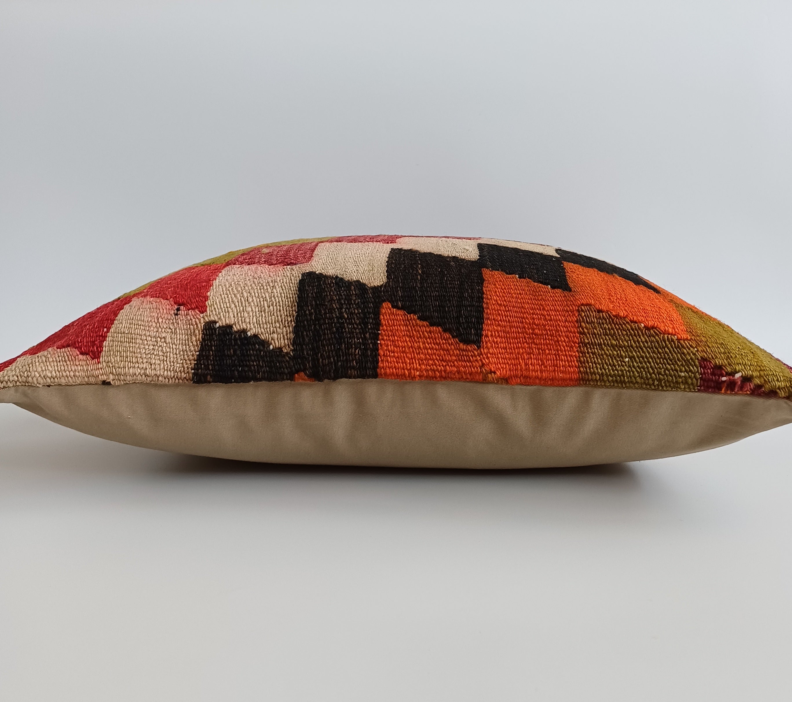 Handmade Multicolour Turkish Rug Cushion Cover 18''x18'' / 45x45 CM