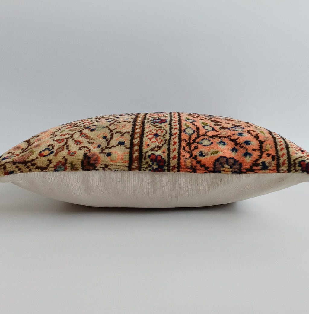 Handmade Floral Carpet Cushion Cover 16''x16'' / 40x40 CM