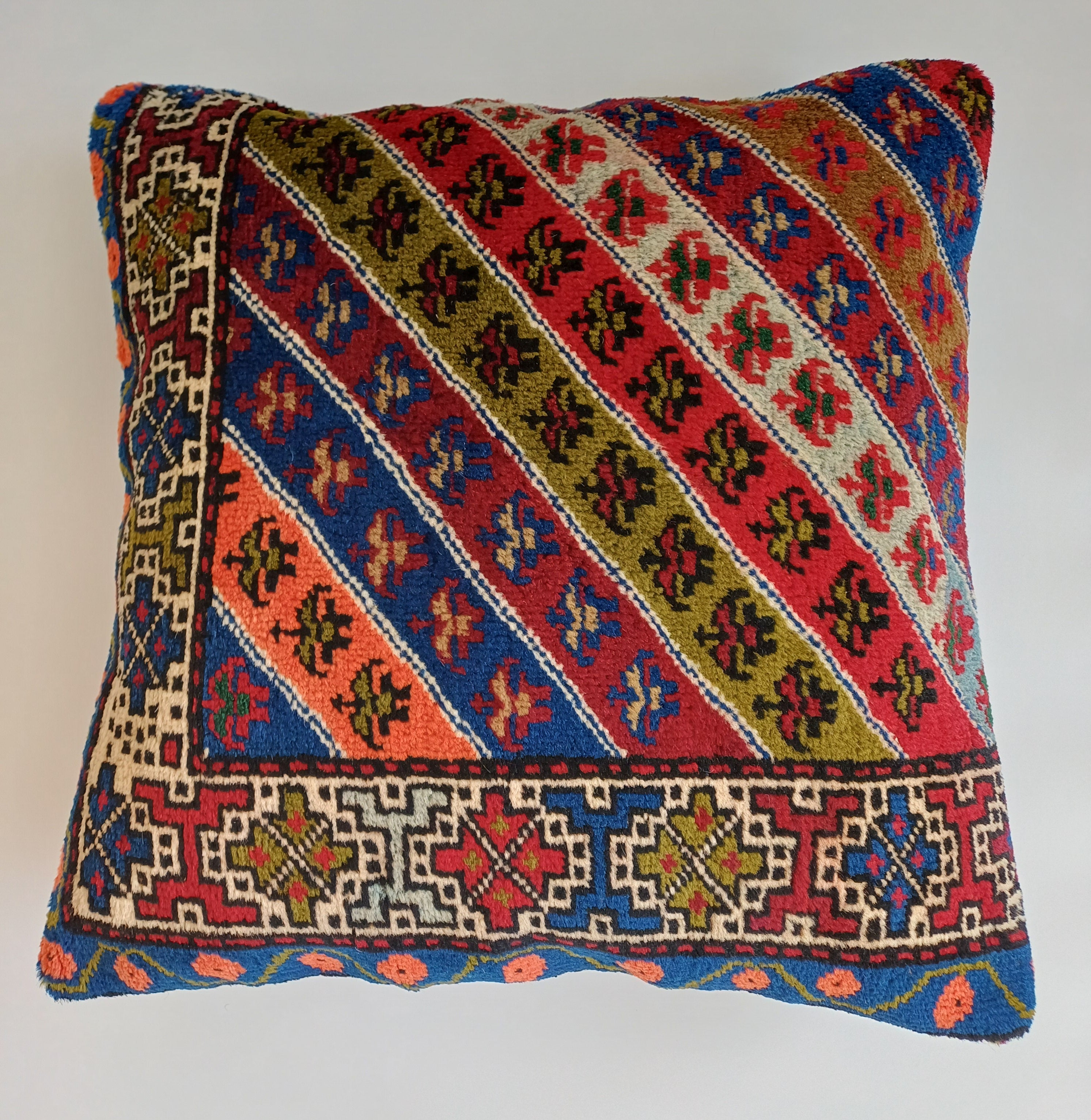 Vintage Turkish Cushion Cover 24''x24'' / 60x60 CM
