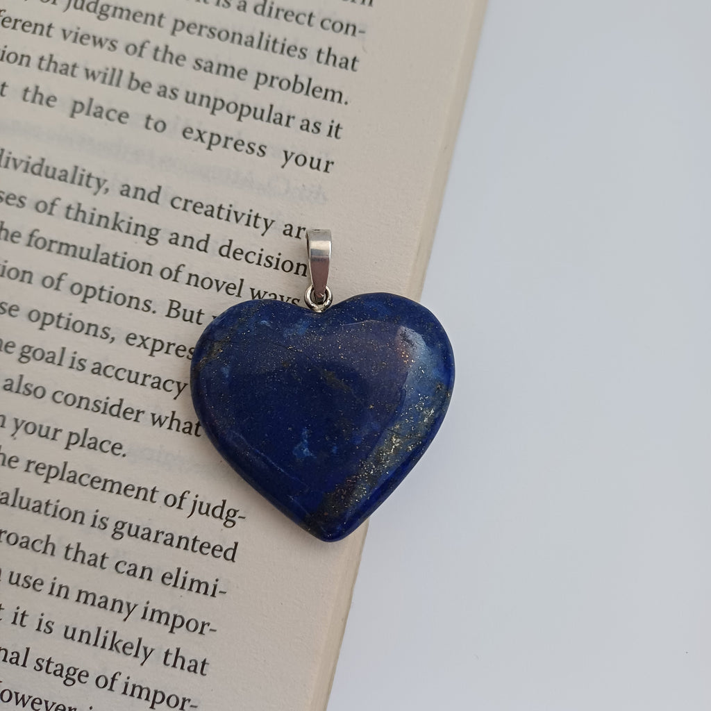 Lapis Lazuli Handmade Heart Pendant 2.9x3.3 CM
