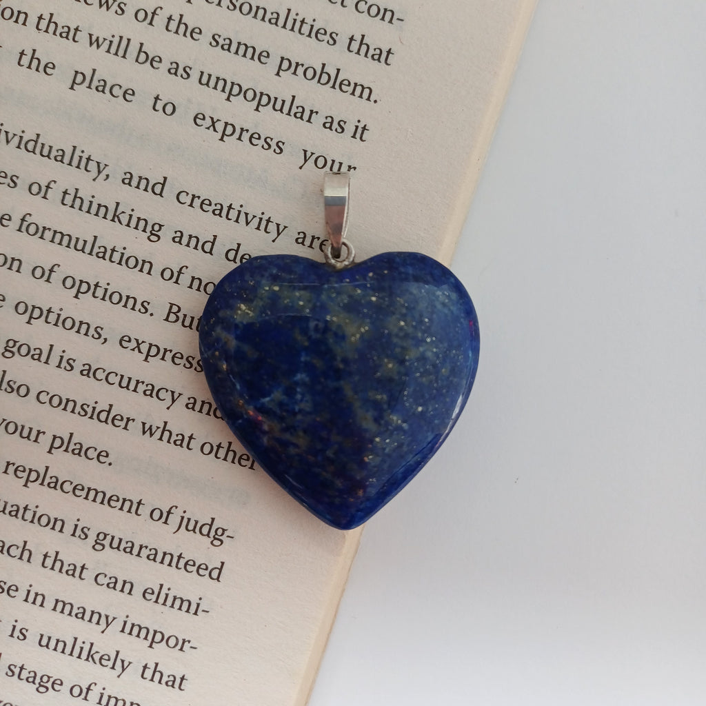 Lapis Lazuli Handmade Heart Pendant 3.2x3.4 CM