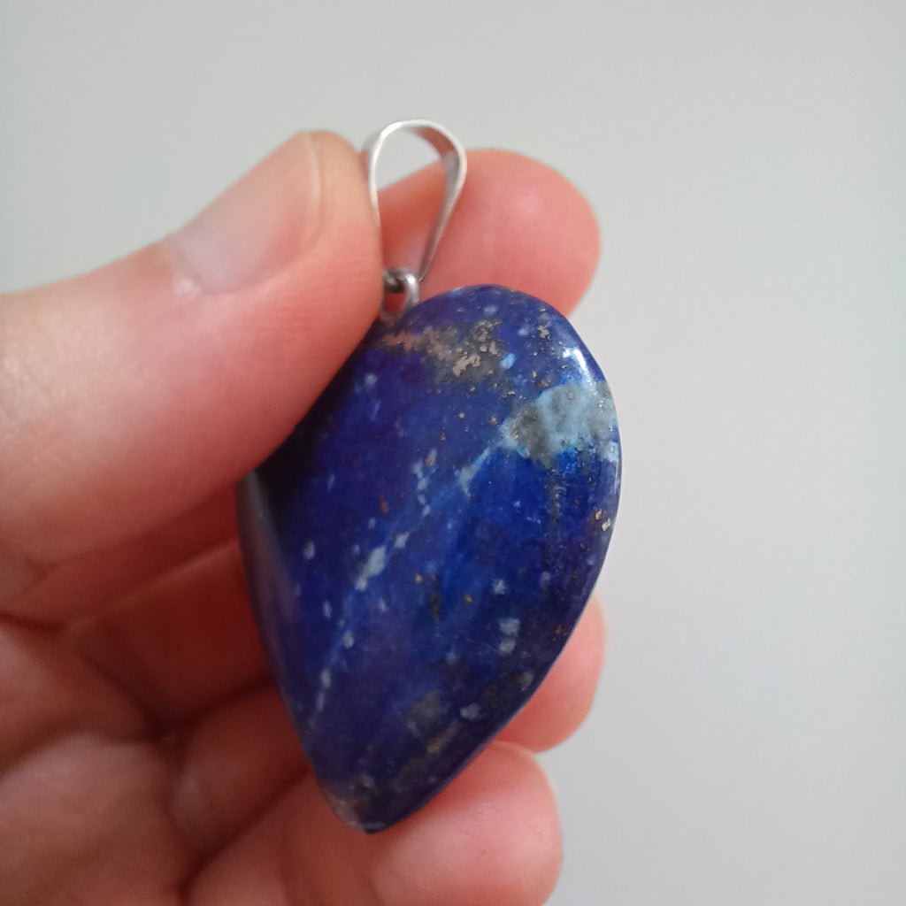 Lapis Lazuli Handmade Heart Pendant 2.8x3.1 CM