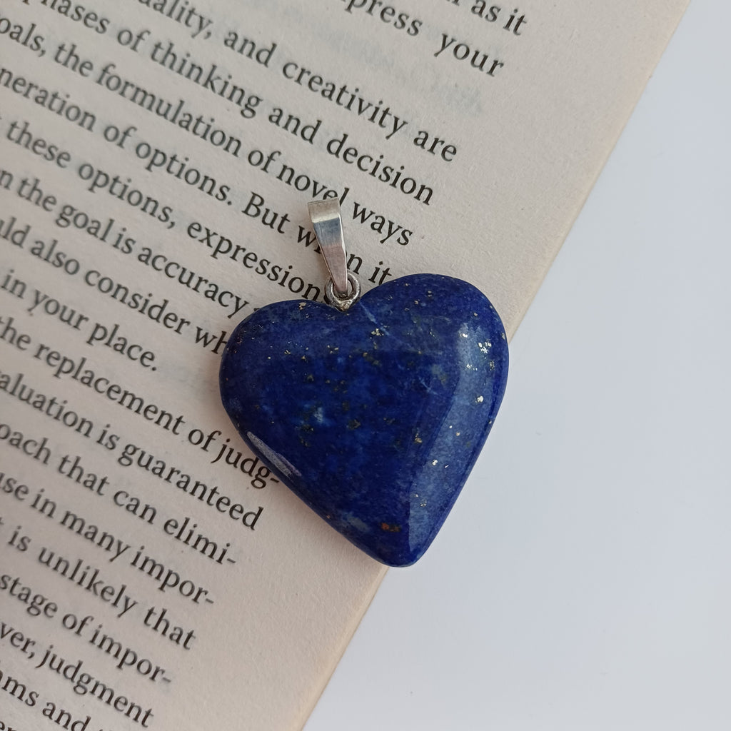 Lapis Lazuli Handmade Heart Pendant 2.5x2.6 CM
