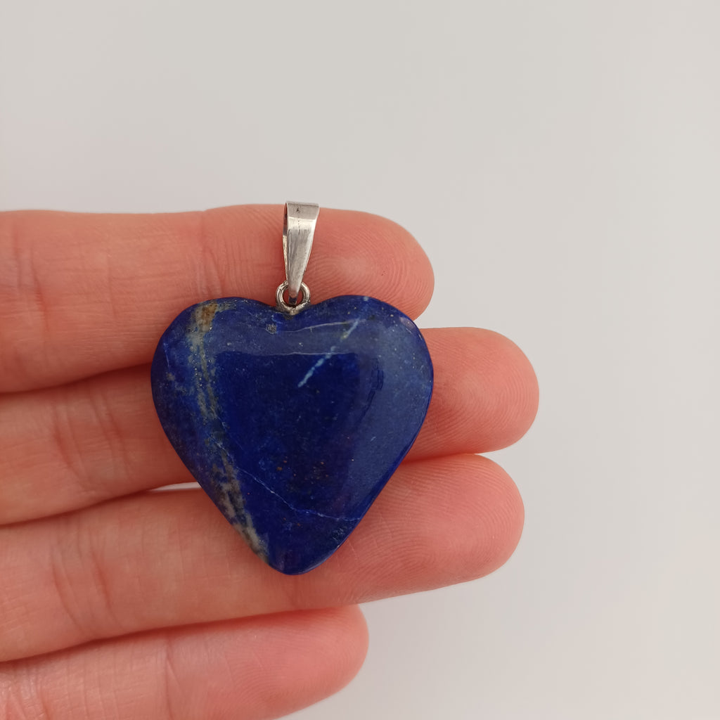 Lapis Lazuli Handmade Heart Pendant 2.4x2.7 CM