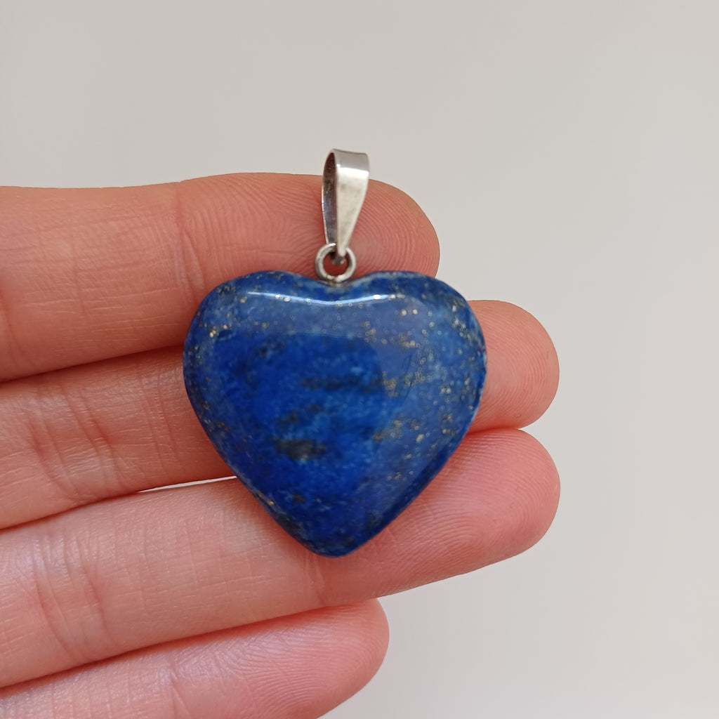 Lapis Lazuli Handmade Heart Pendant 2.4x2.7 CM