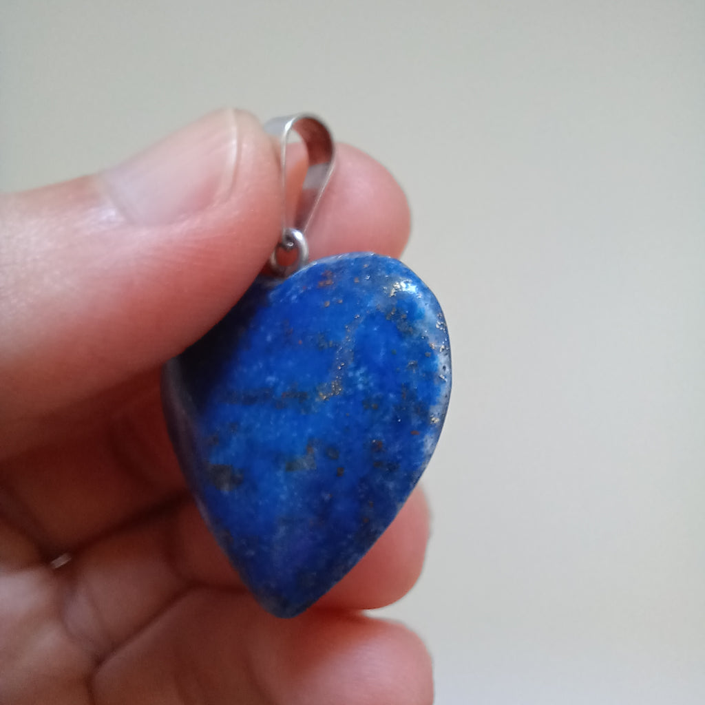 Lapis Lazuli Handmade Heart Pendant 2.4x2.7 CM