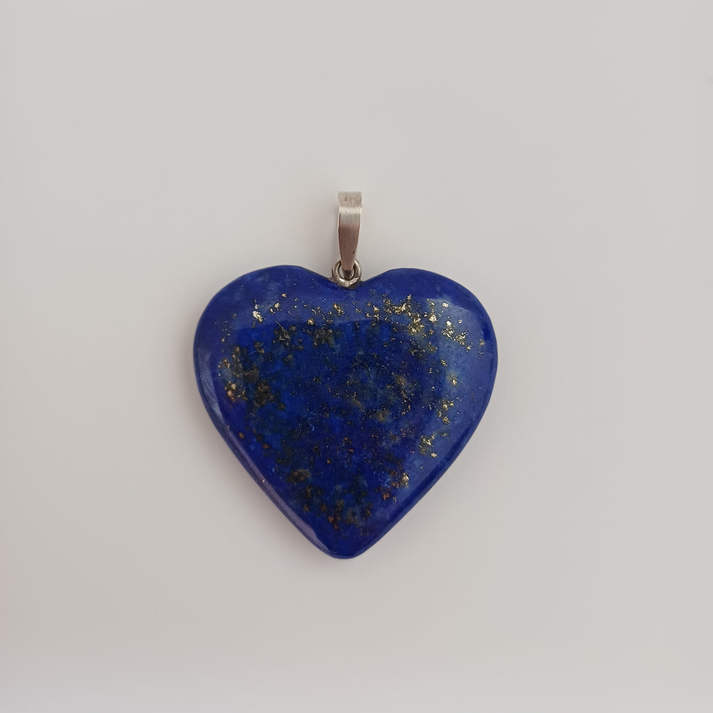 Lapis Lazuli Handmade Heart Pendant 3.2x3.4 CM