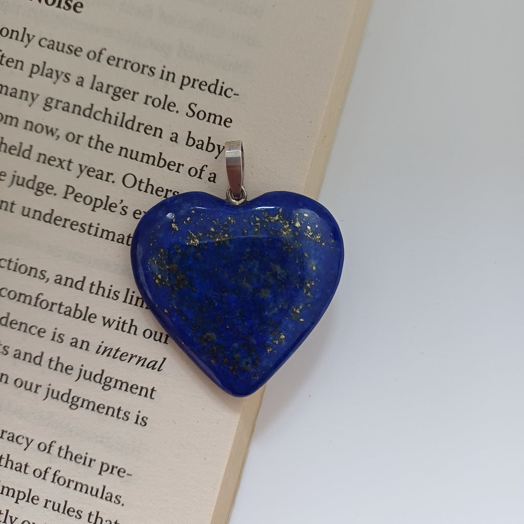 Lapis Lazuli Handmade Heart Pendant 3.2x3.4 CM