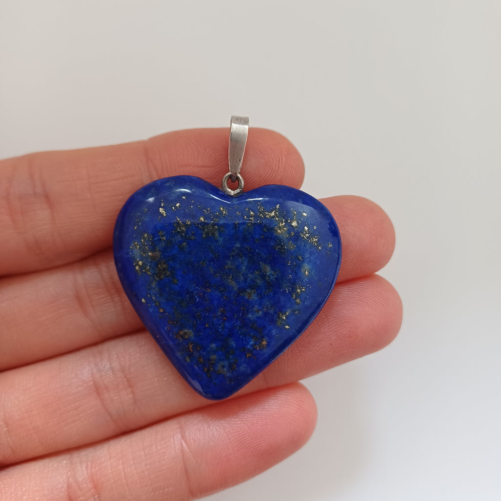 Lapis Lazuli Handmade Heart Pendant 3.2x3.4 CM