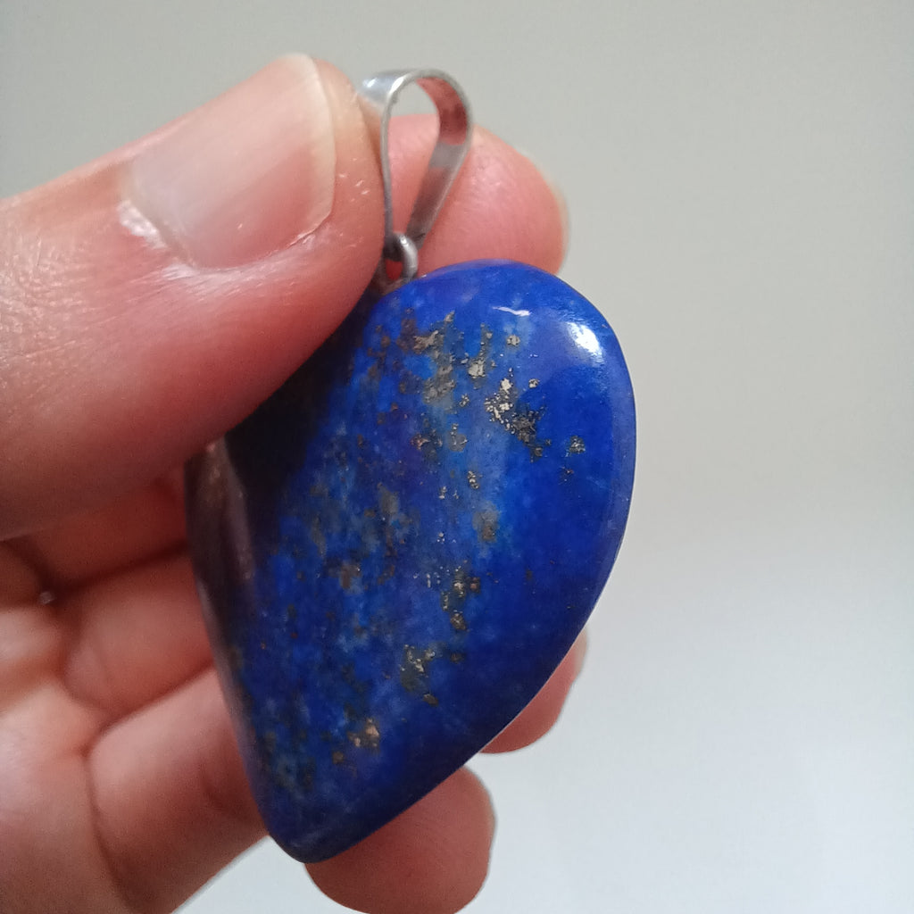 Lapis Lazuli Handmade Heart Pendant 3.2x3.4 CM