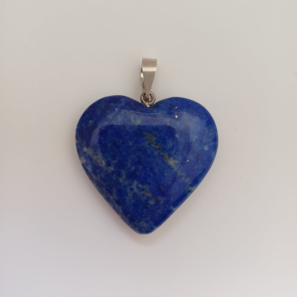 Lapis Lazuli Handmade Heart Pendant 3.1x3.4 CM