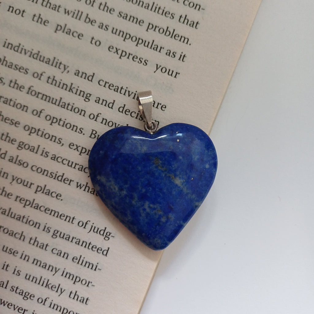 Lapis Lazuli Handmade Heart Pendant 3.1x3.4 CM
