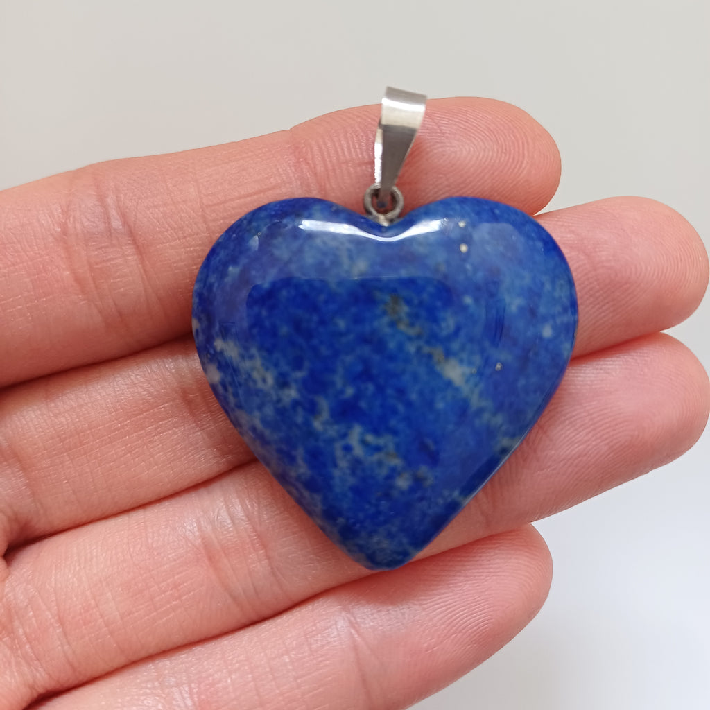 Lapis Lazuli Handmade Heart Pendant 3.1x3.4 CM
