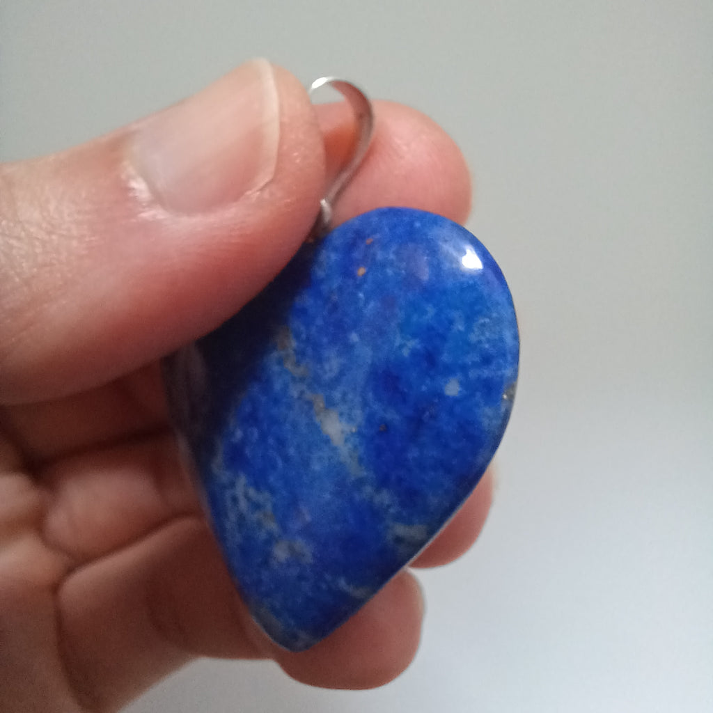 Lapis Lazuli Handmade Heart Pendant 3.1x3.4 CM