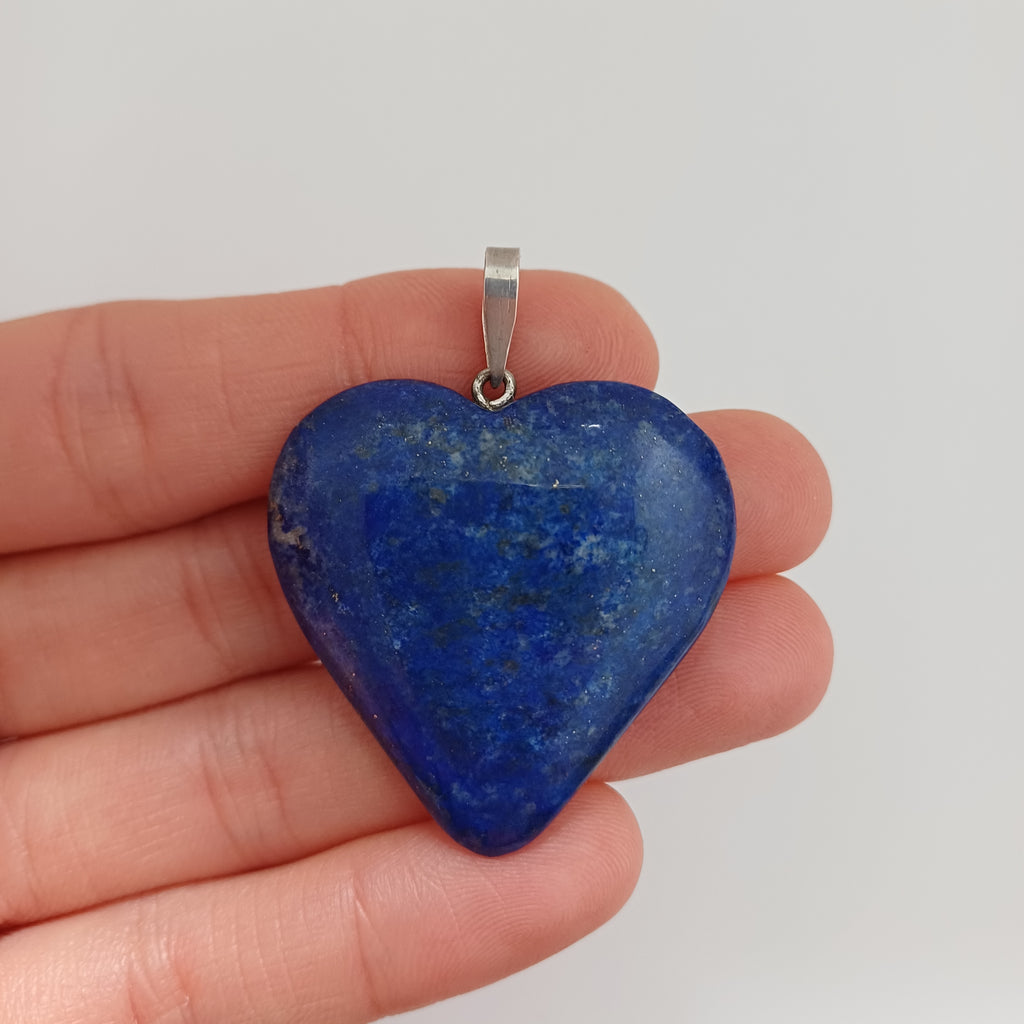 Lapis Lazuli Handmade Heart Pendant 3.4x3.2 CM