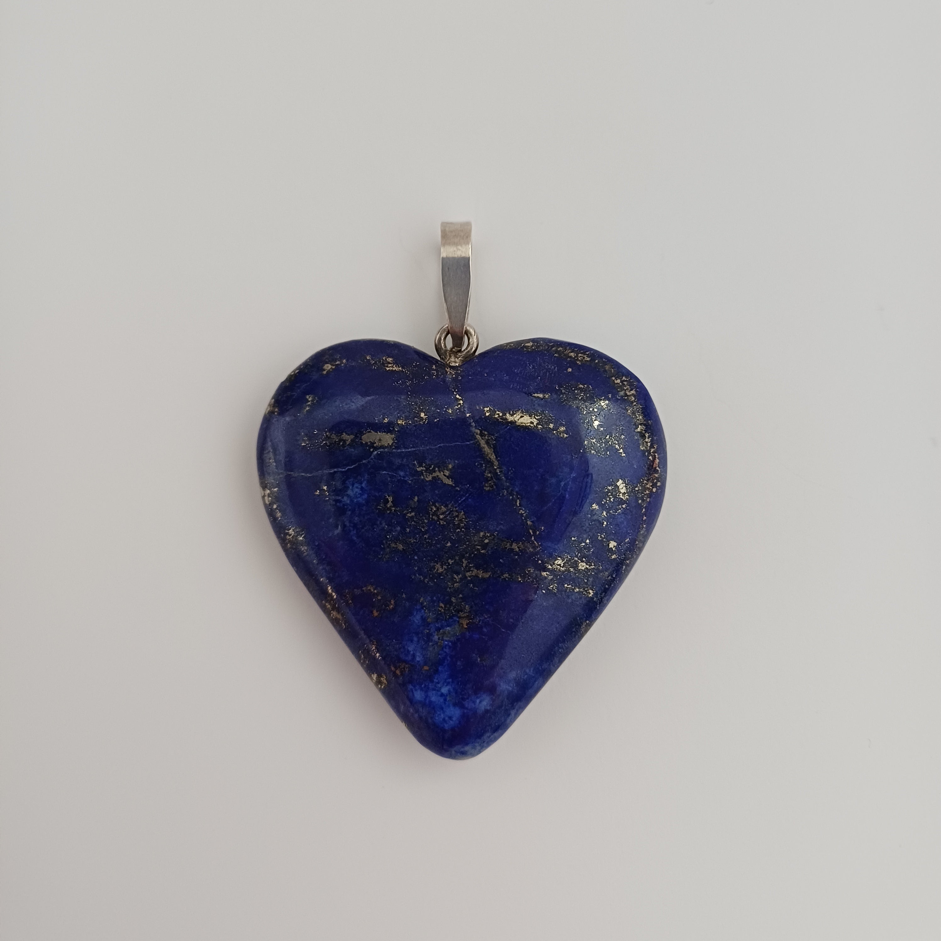 Lapis Lazuli Handmade Heart Pendant 3.1x3.2 CM