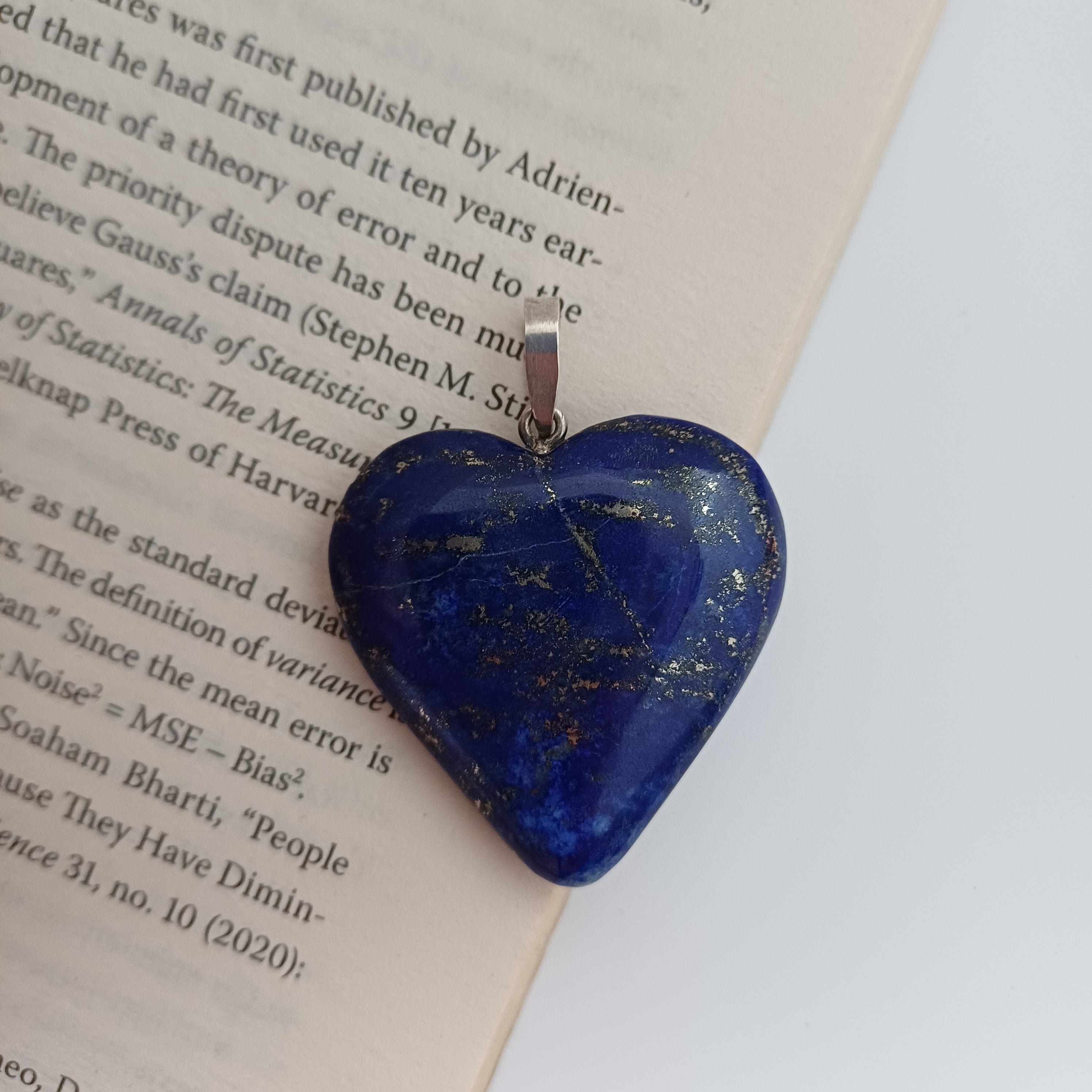 Lapis Lazuli Handmade Heart Pendant 3.1x3.2 CM