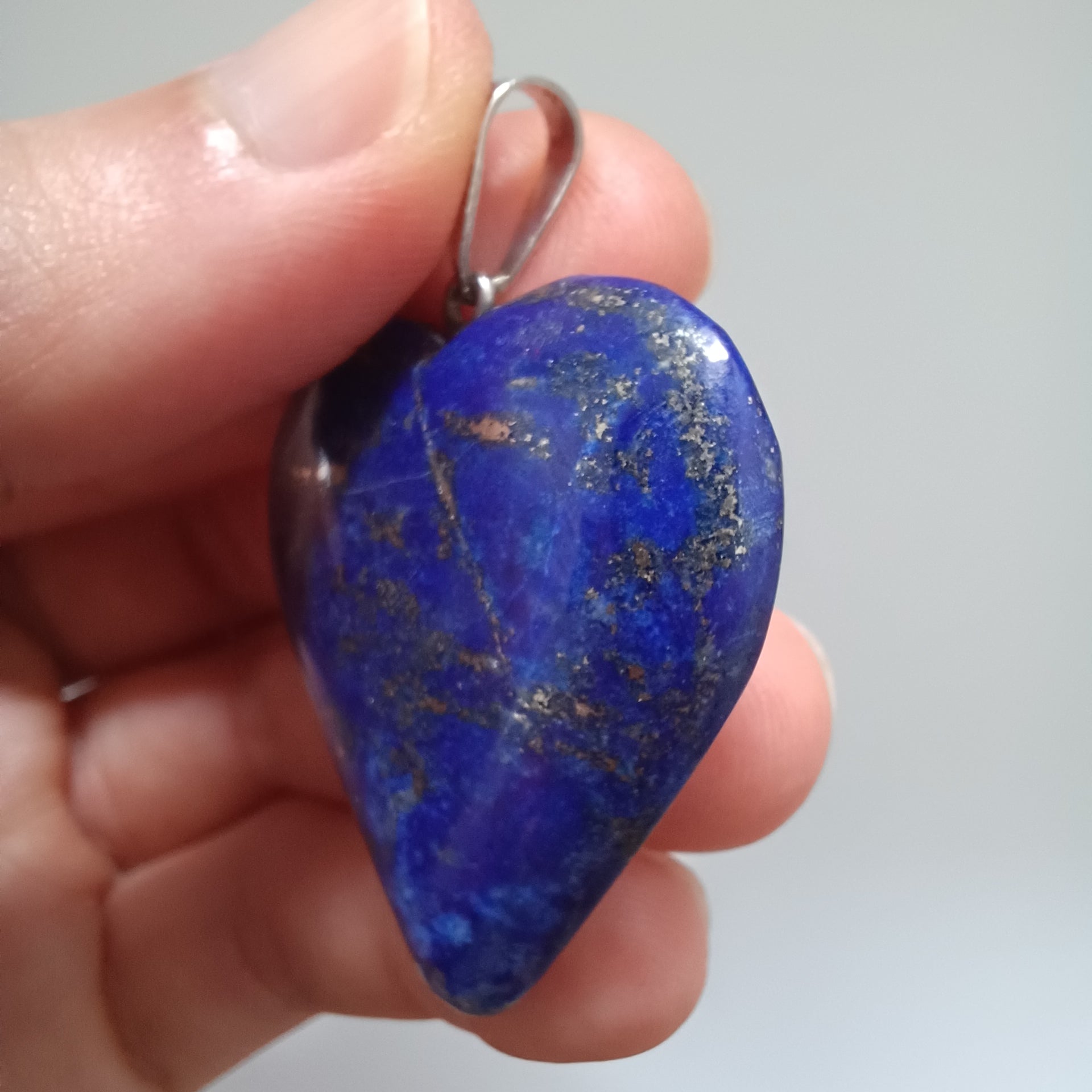 Lapis Lazuli Handmade Heart Pendant 3.1x3.2 CM