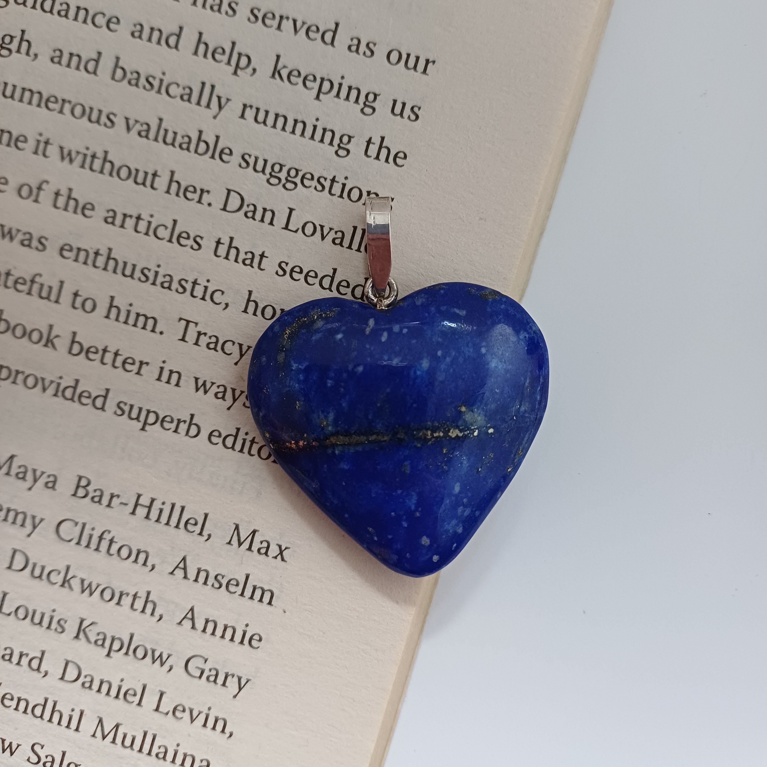 Lapis Lazuli Handmade Heart Pendant 2.6x2.8 CM