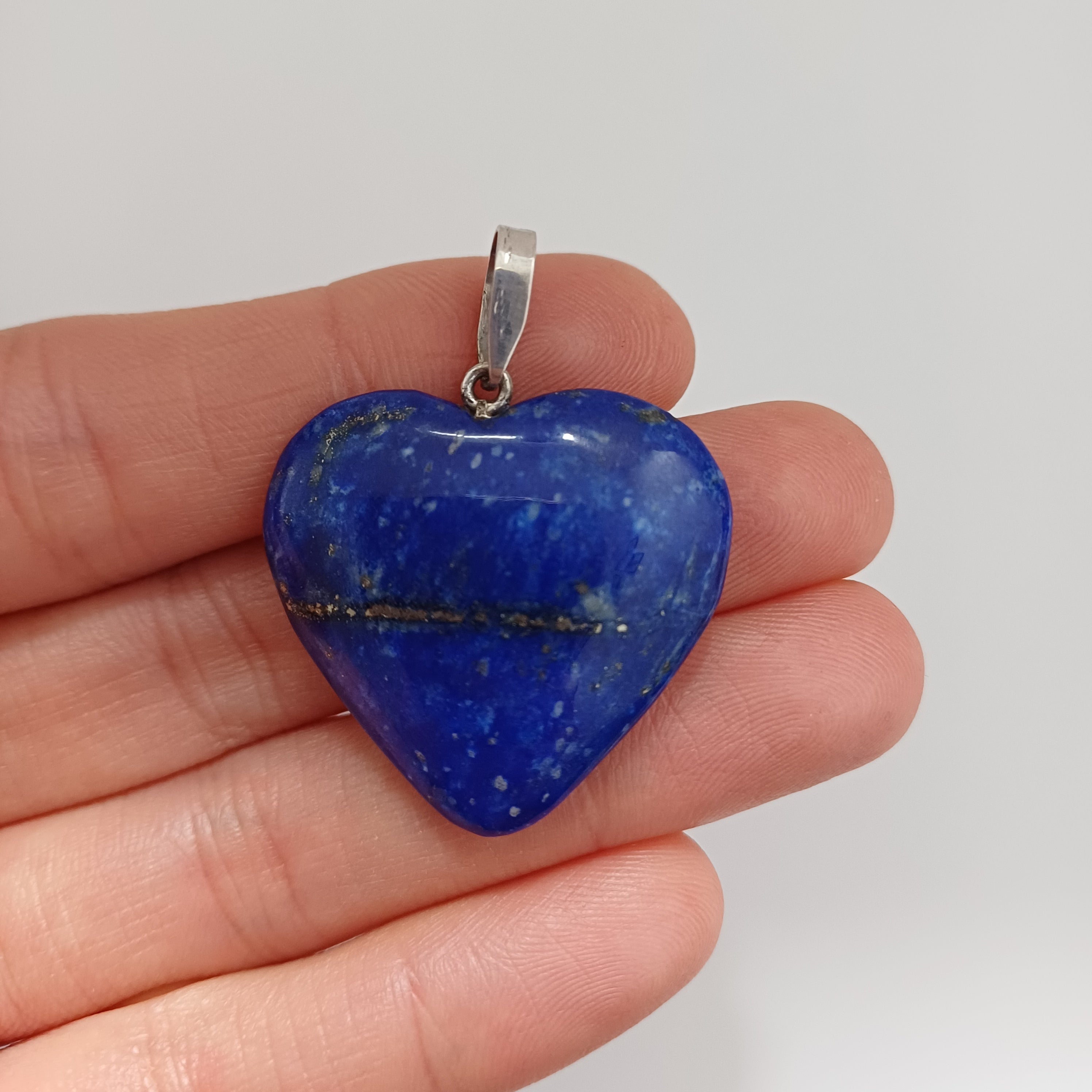 Lapis Lazuli Handmade Heart Pendant 2.6x2.8 CM