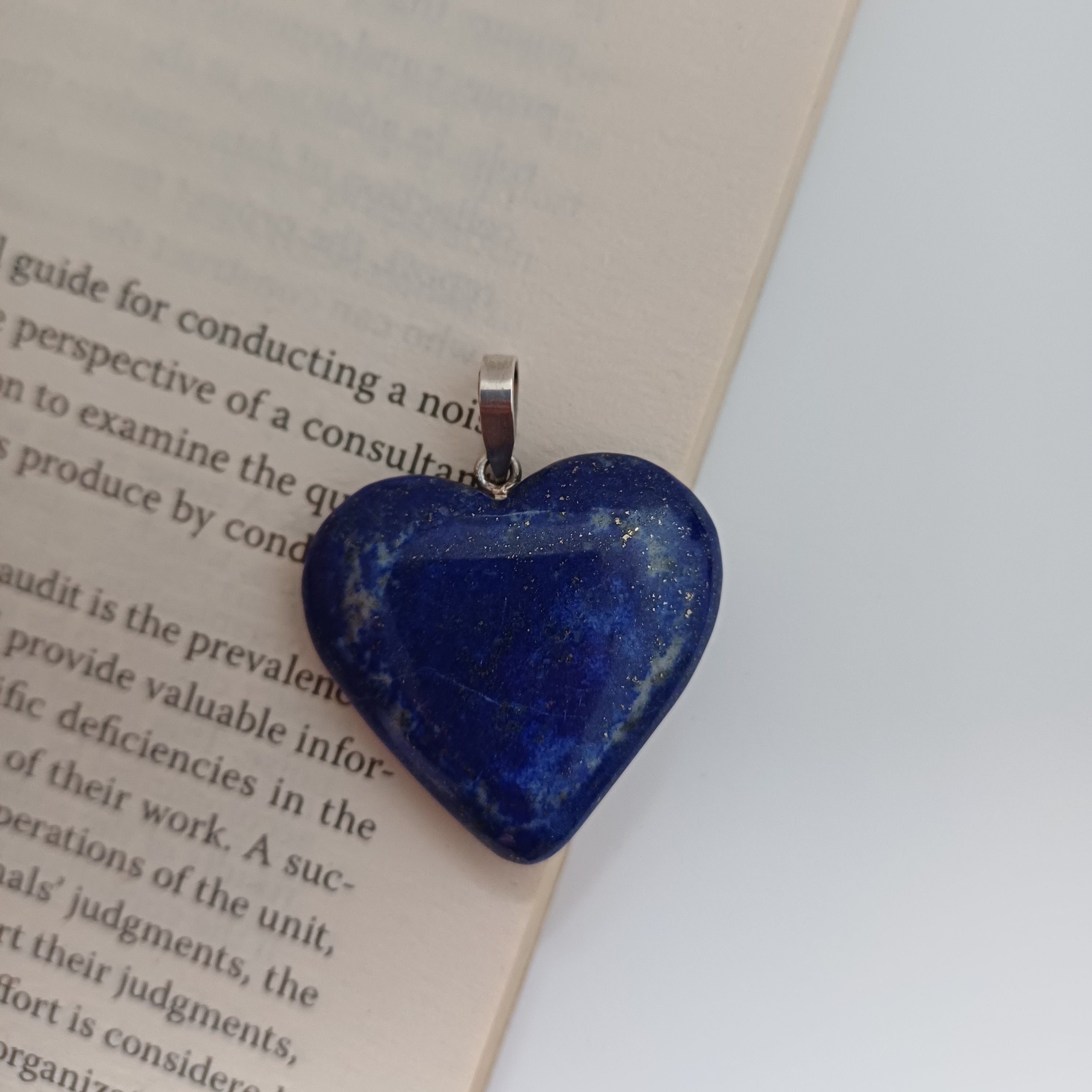 Lapis Lazuli Handmade Heart Pendant 2.7x3 CM