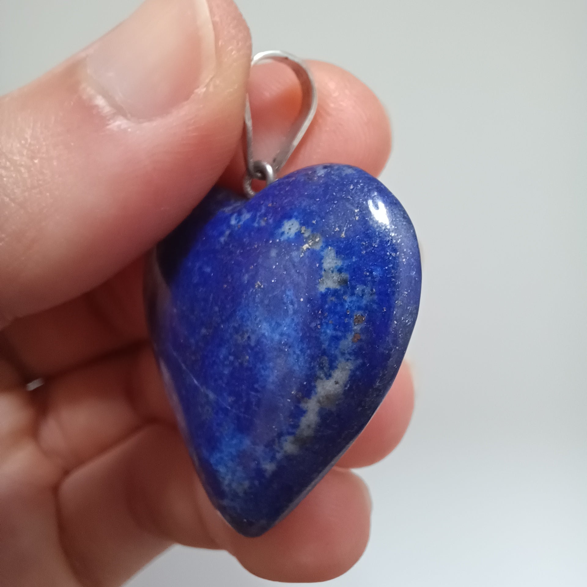 Lapis Lazuli Handmade Heart Pendant 2.7x3 CM