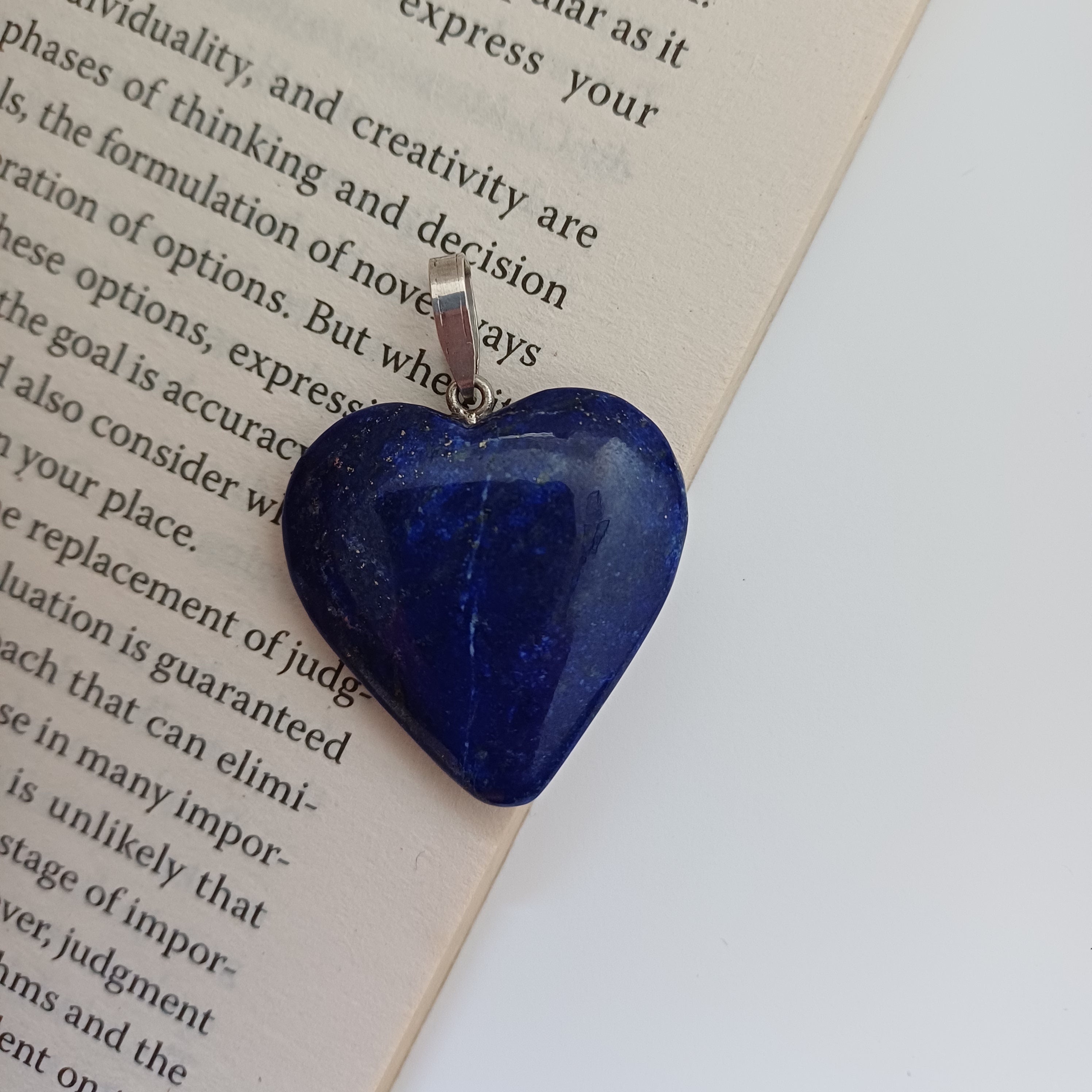 Lapis Lazuli Handmade Heart Pendant 2.8x2.7 CM