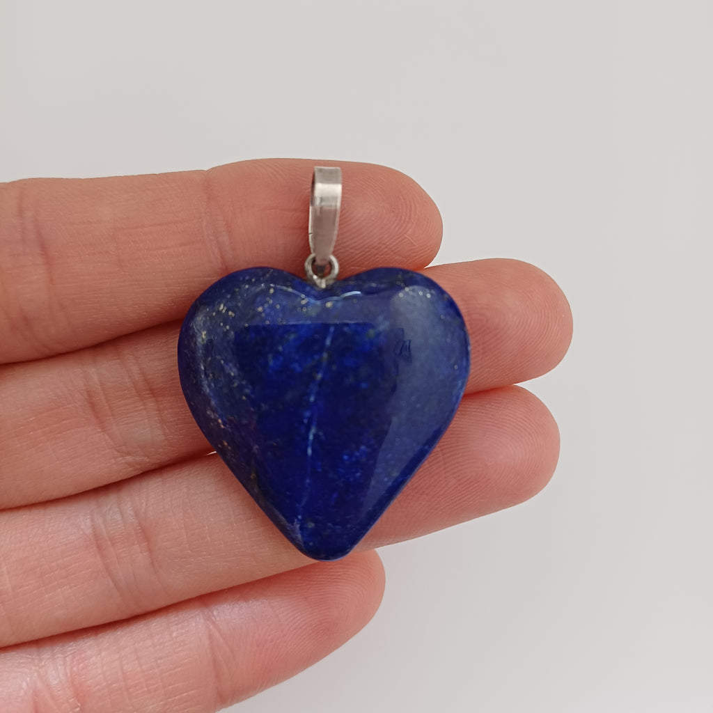 Lapis Lazuli Handmade Heart Pendant 2.8x2.7 CM