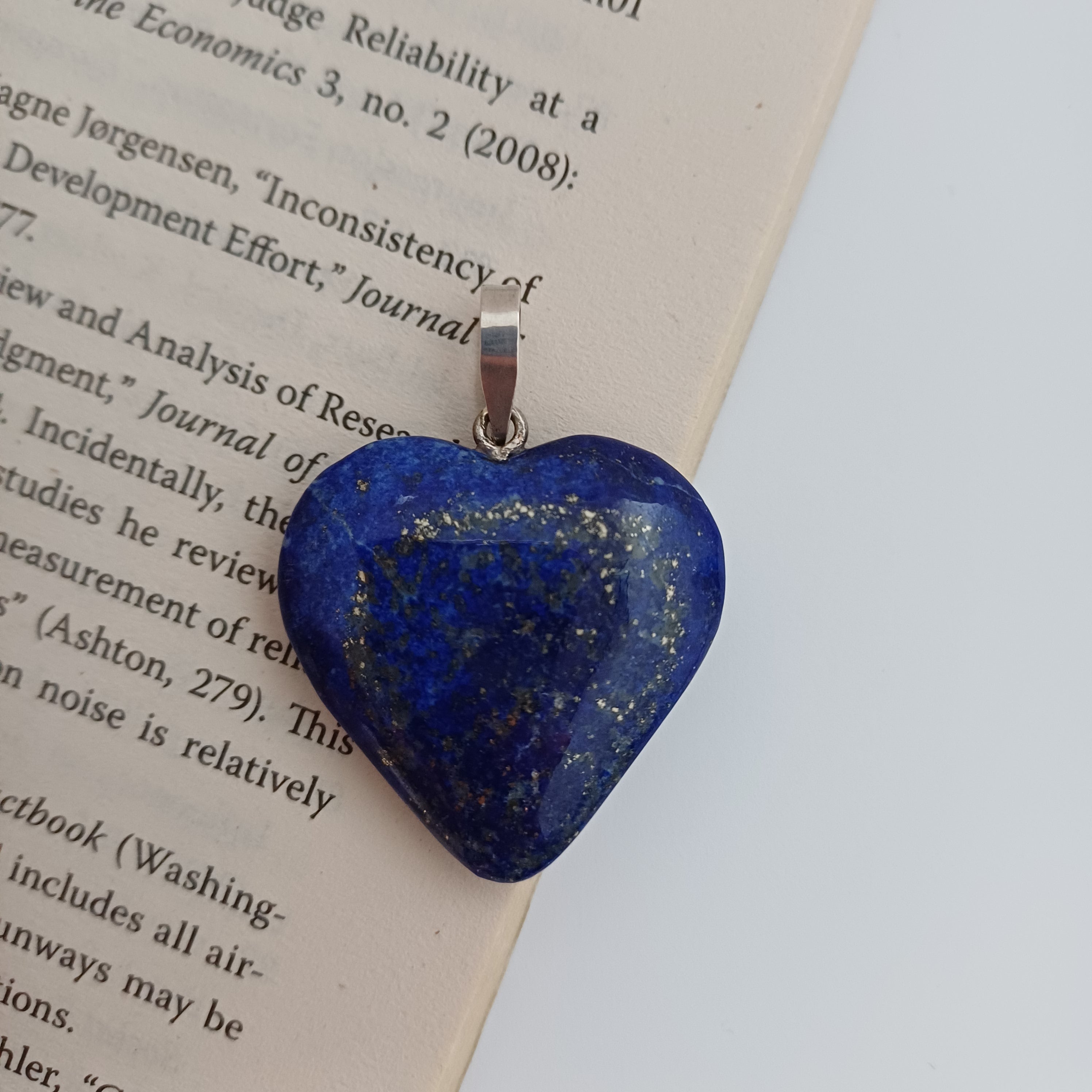 Lapis Lazuli Handmade Heart Pendant 2.6x2.4 CM