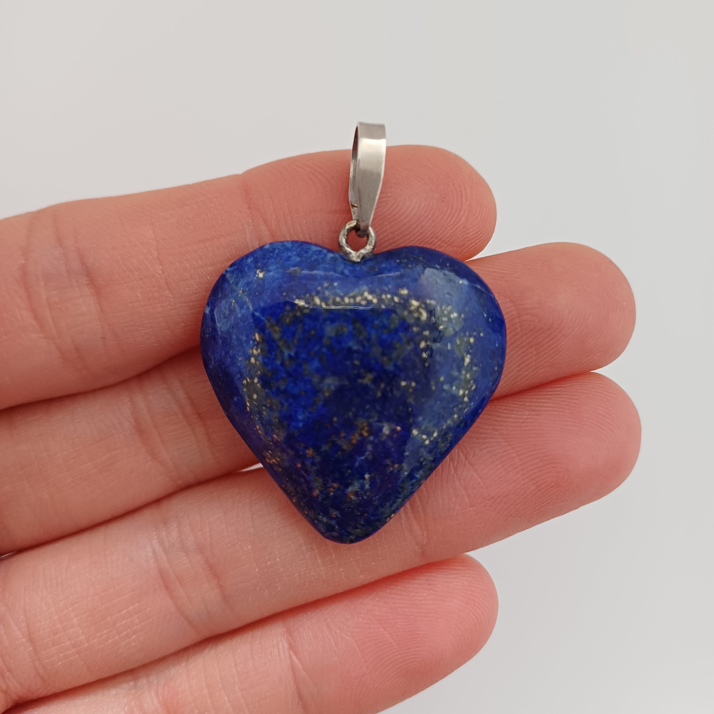 Lapis Lazuli Handmade Heart Pendant 2.6x2.4 CM